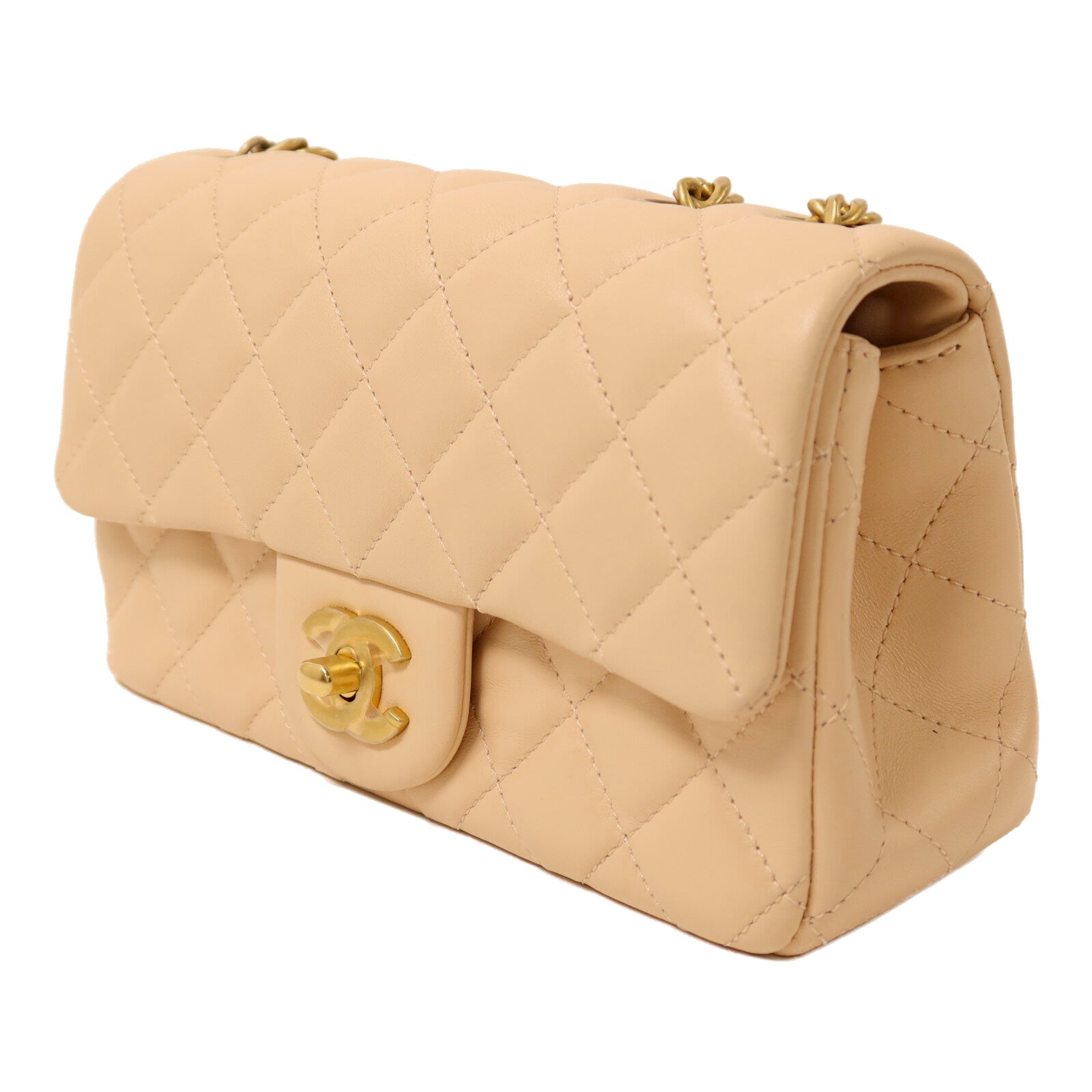 CHANEL 羊皮皮革Mini Camellia Crush 20鏈帶肩背袋