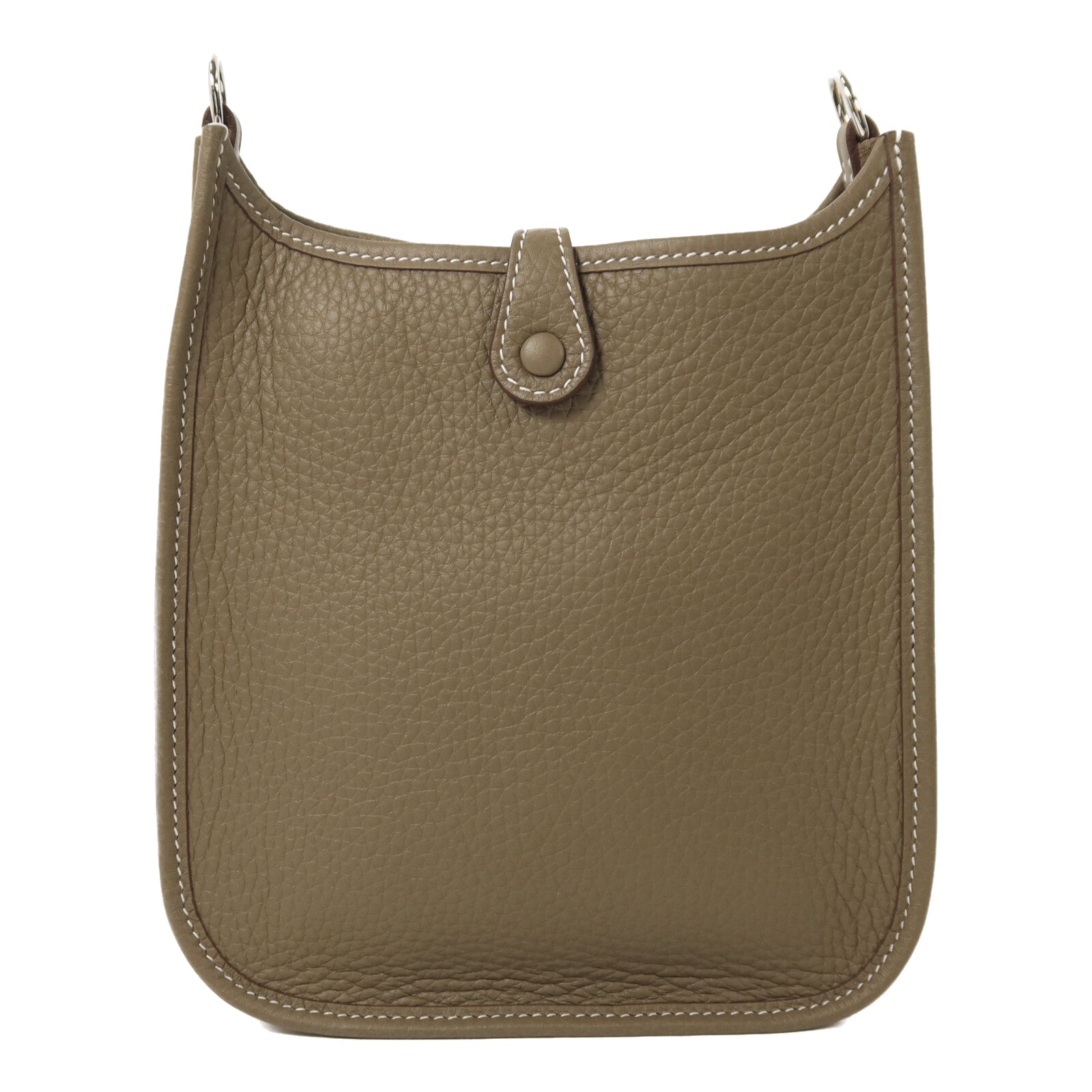 HERMES Clemence皮革Evelyne TPM肩背袋Etoupe