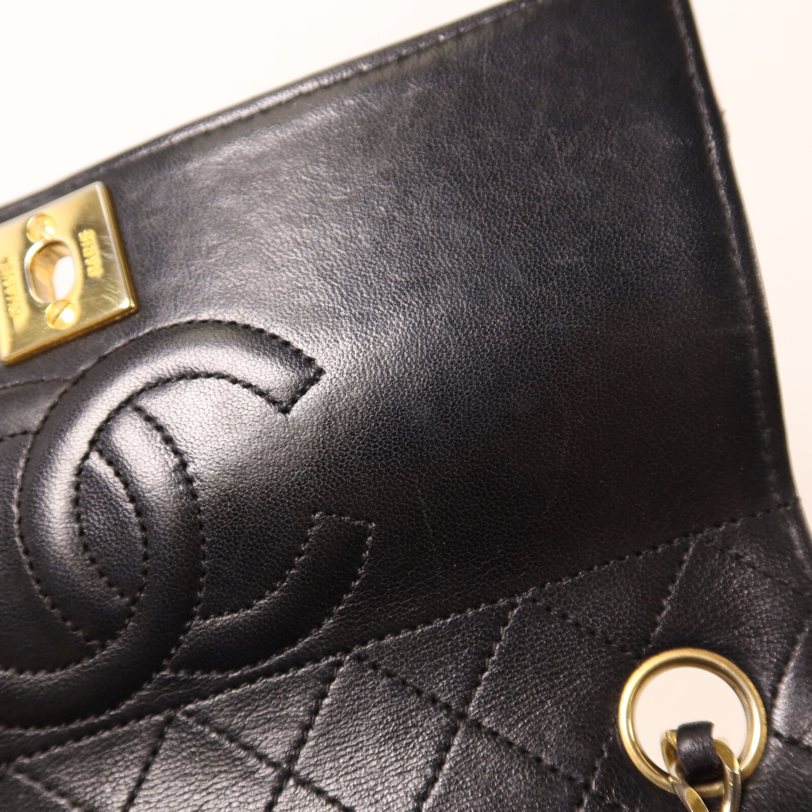 CHANEL 牛皮皮革Vintage Shoulder Bag鏈帶肩背袋