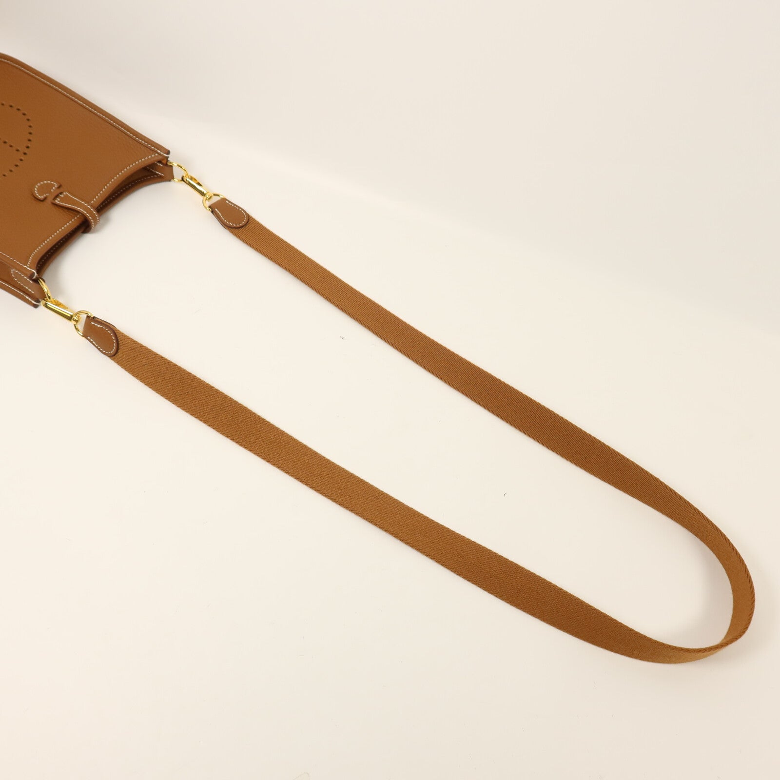 HERMES Clemence皮革Evelyne TPM肩背袋Gold