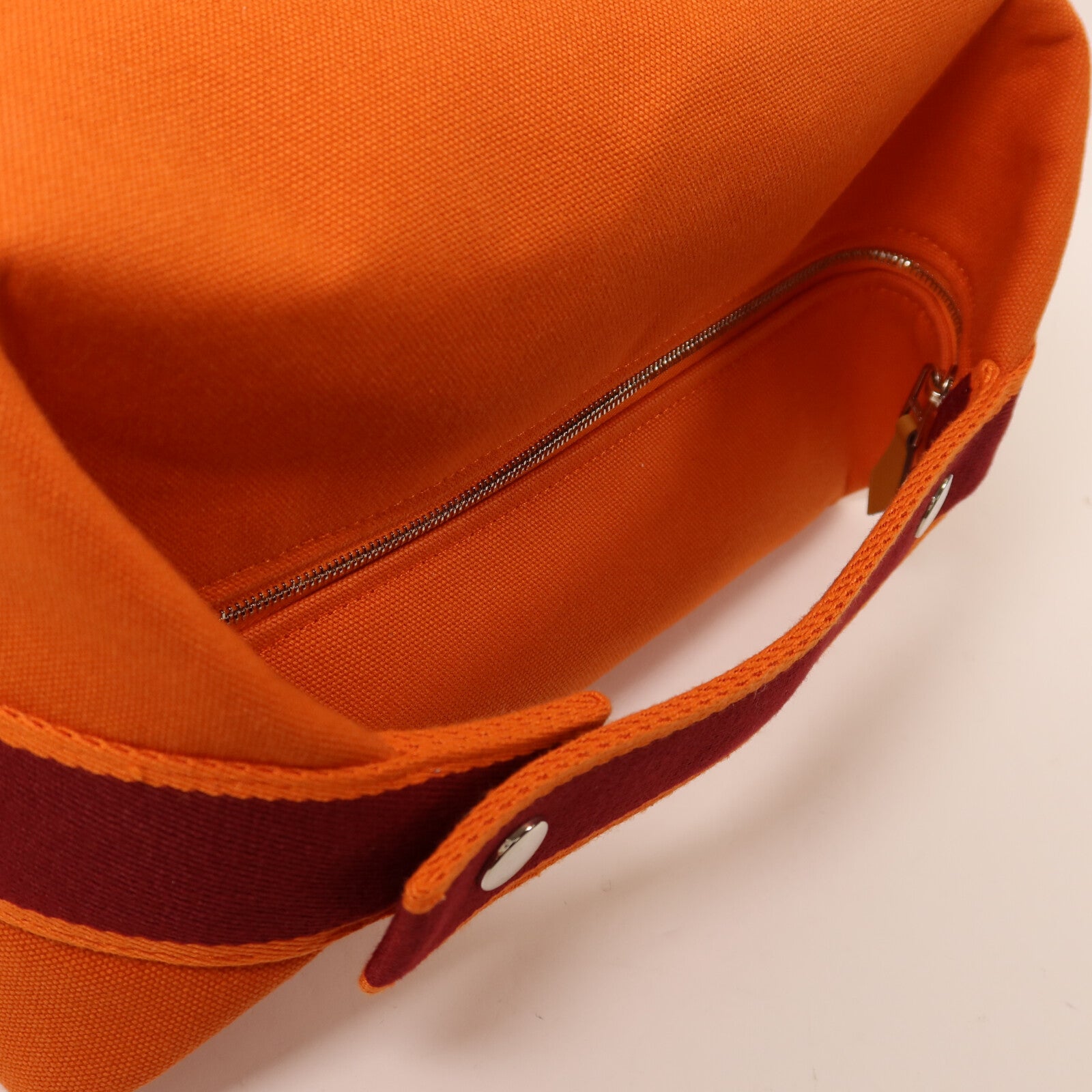 HERMES 帆布Bride a Brac GM手挽袋Orange