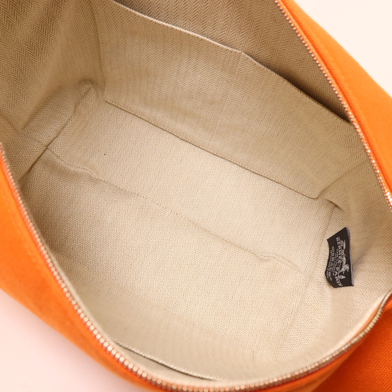 HERMES 帆布Bride a Brac GM手挽袋Orange