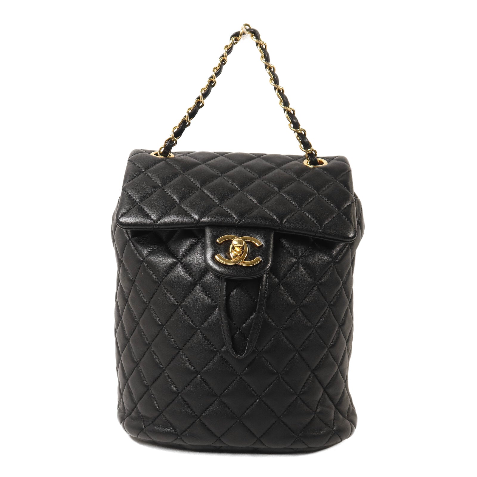 CHANEL 羊皮皮革Backpack鏈帶背包