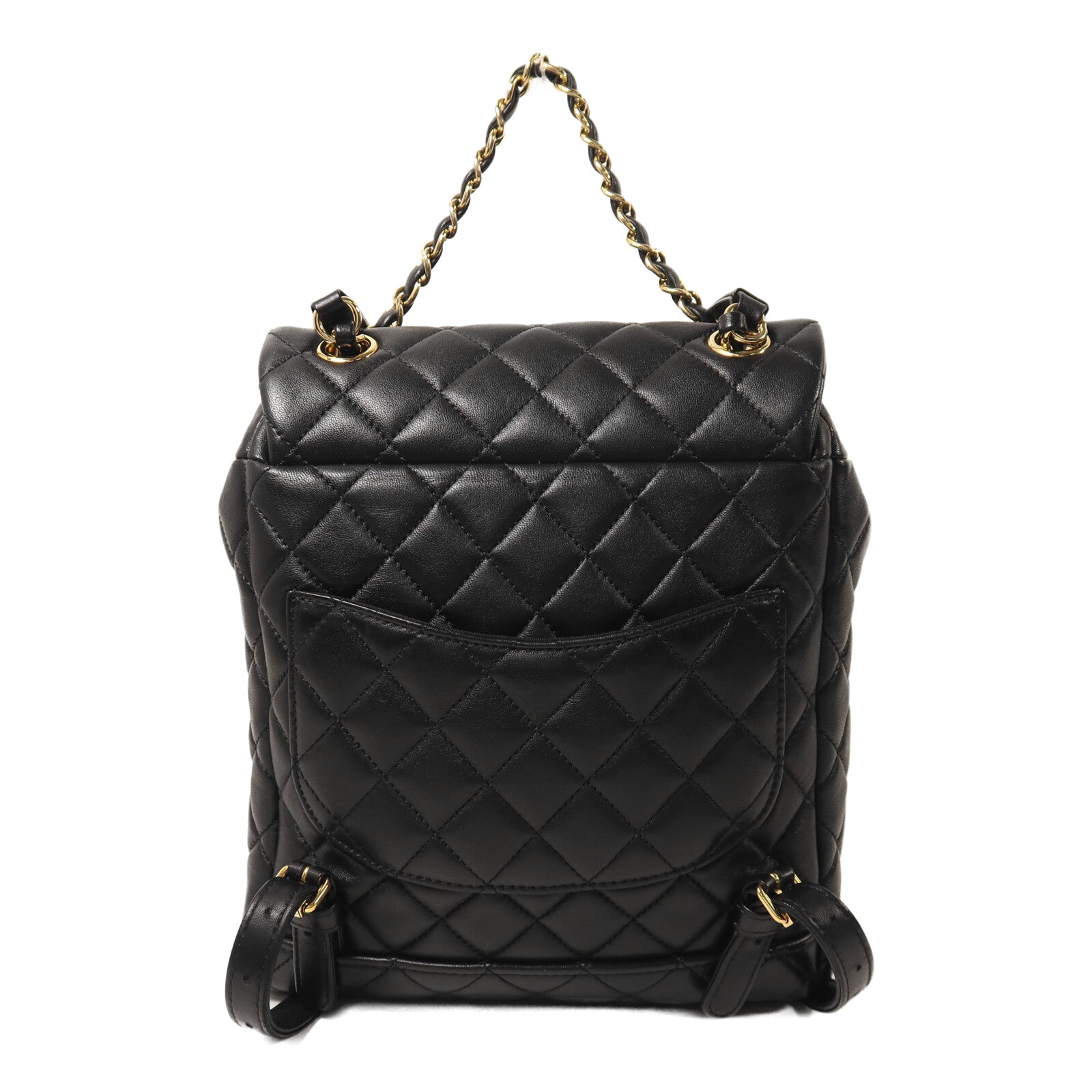 CHANEL 羊皮皮革Backpack鏈帶背包