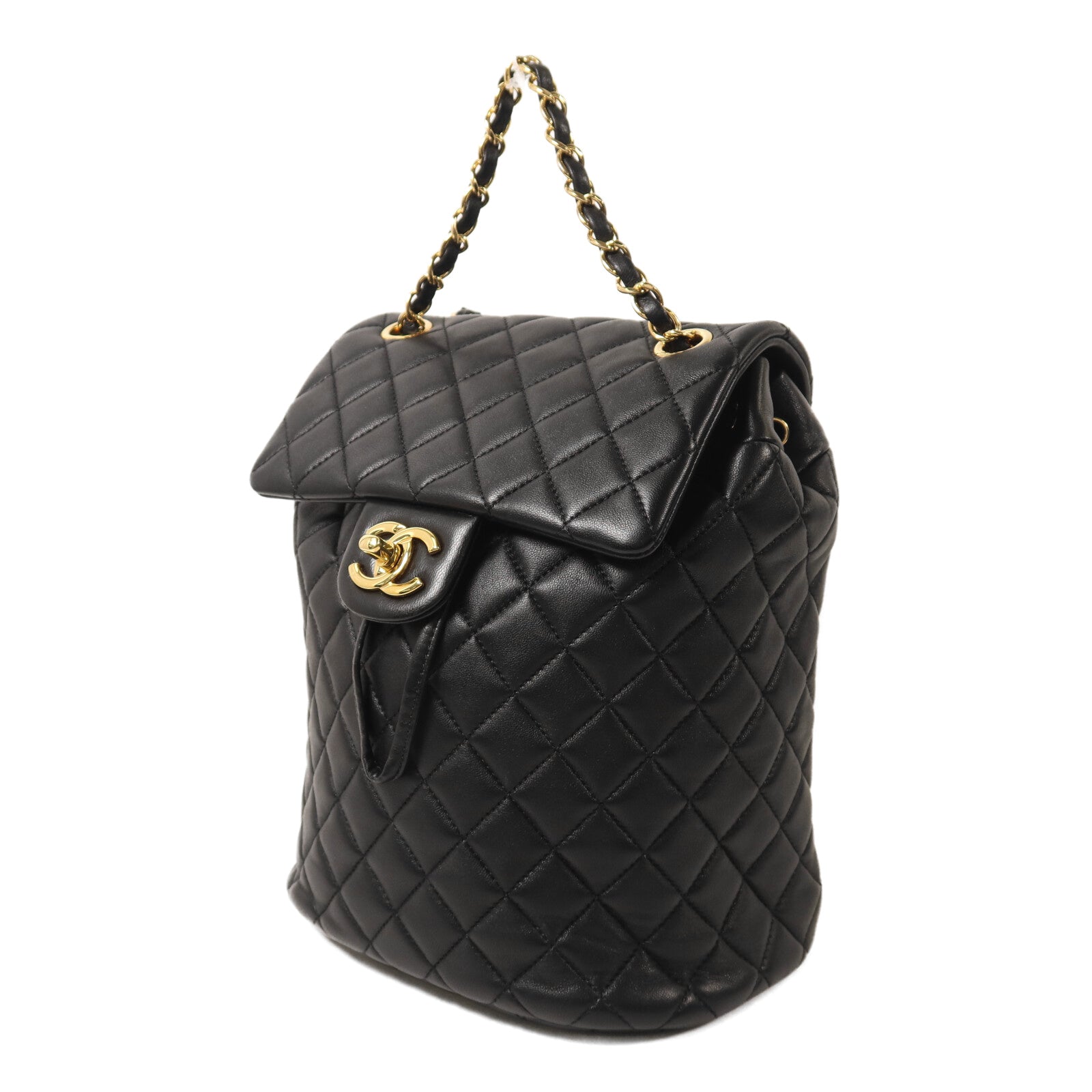 CHANEL 羊皮皮革Backpack鏈帶背包