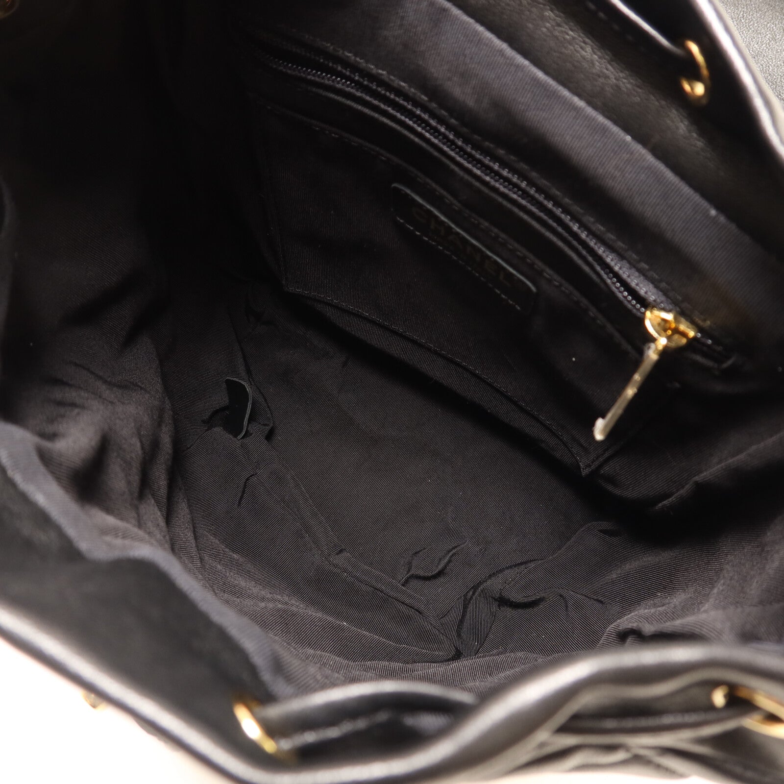 CHANEL 羊皮皮革Backpack鏈帶背包