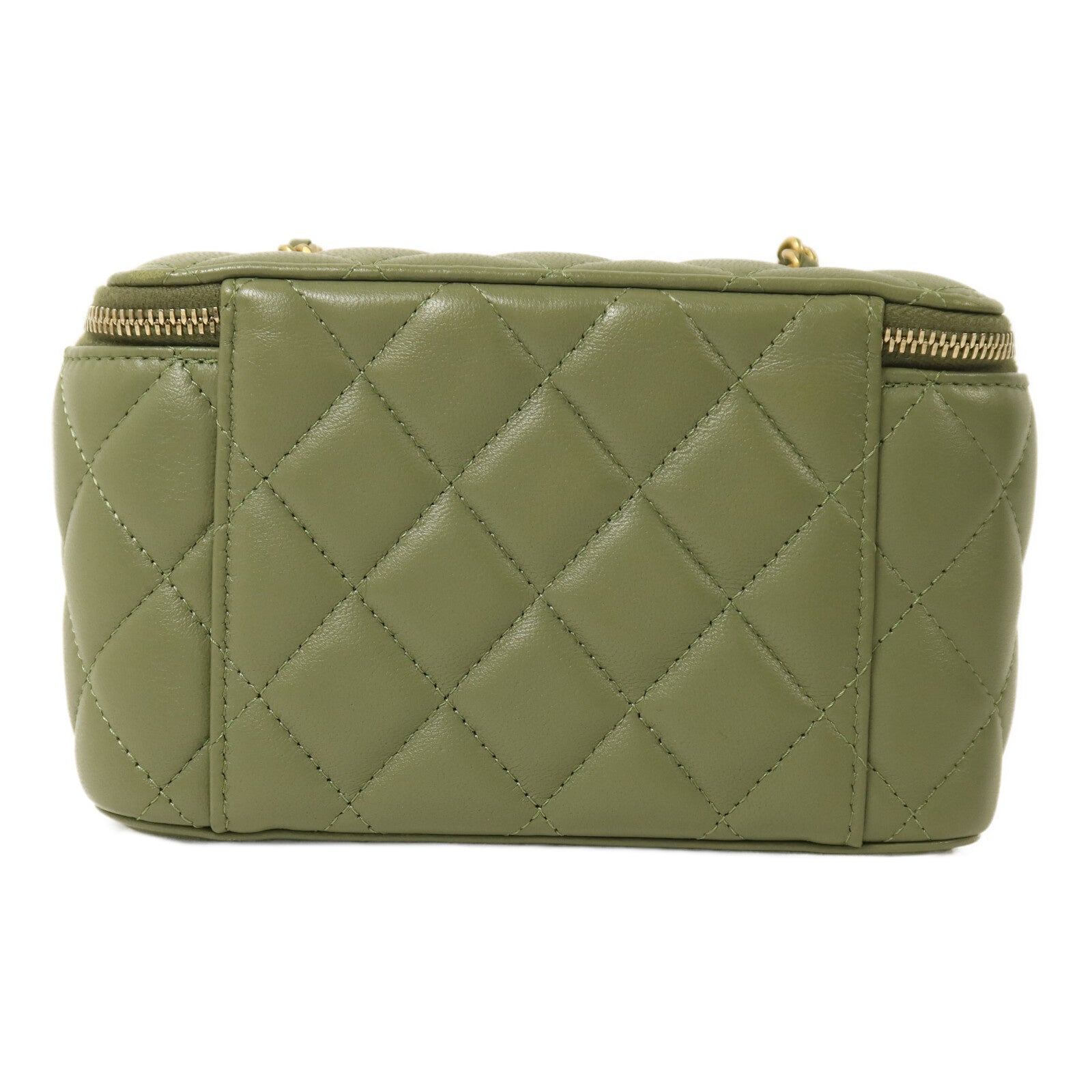CHANEL 羊皮皮革Vanity Case With Gold Ball鏈帶肩背袋