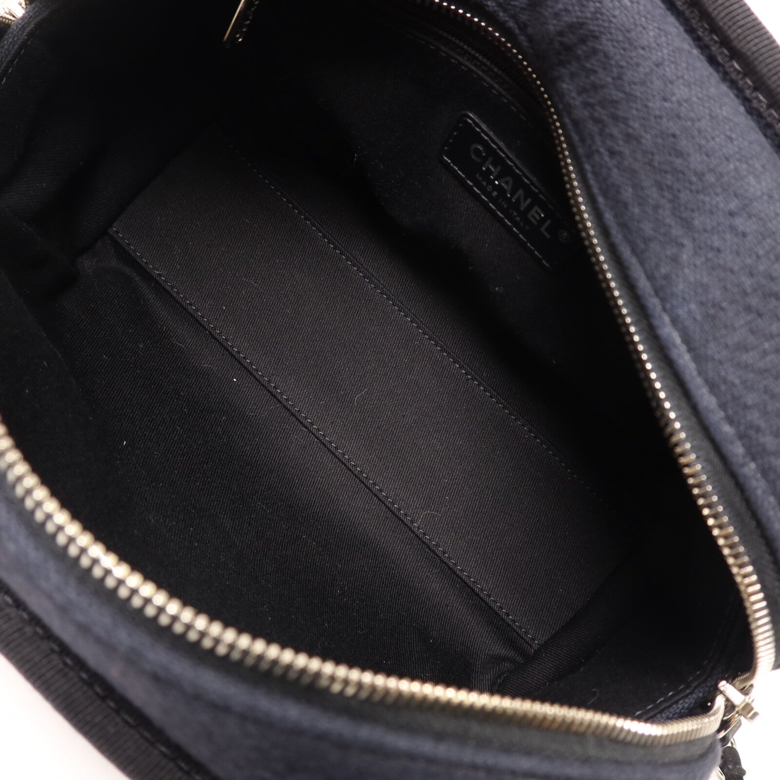CHANEL 帆布Deauville Bowling鏈帶手挽肩背兩用袋