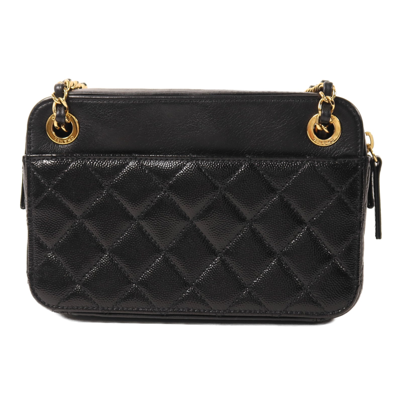 CHANEL 牛皮皮革Camera Bag鏈帶肩背袋