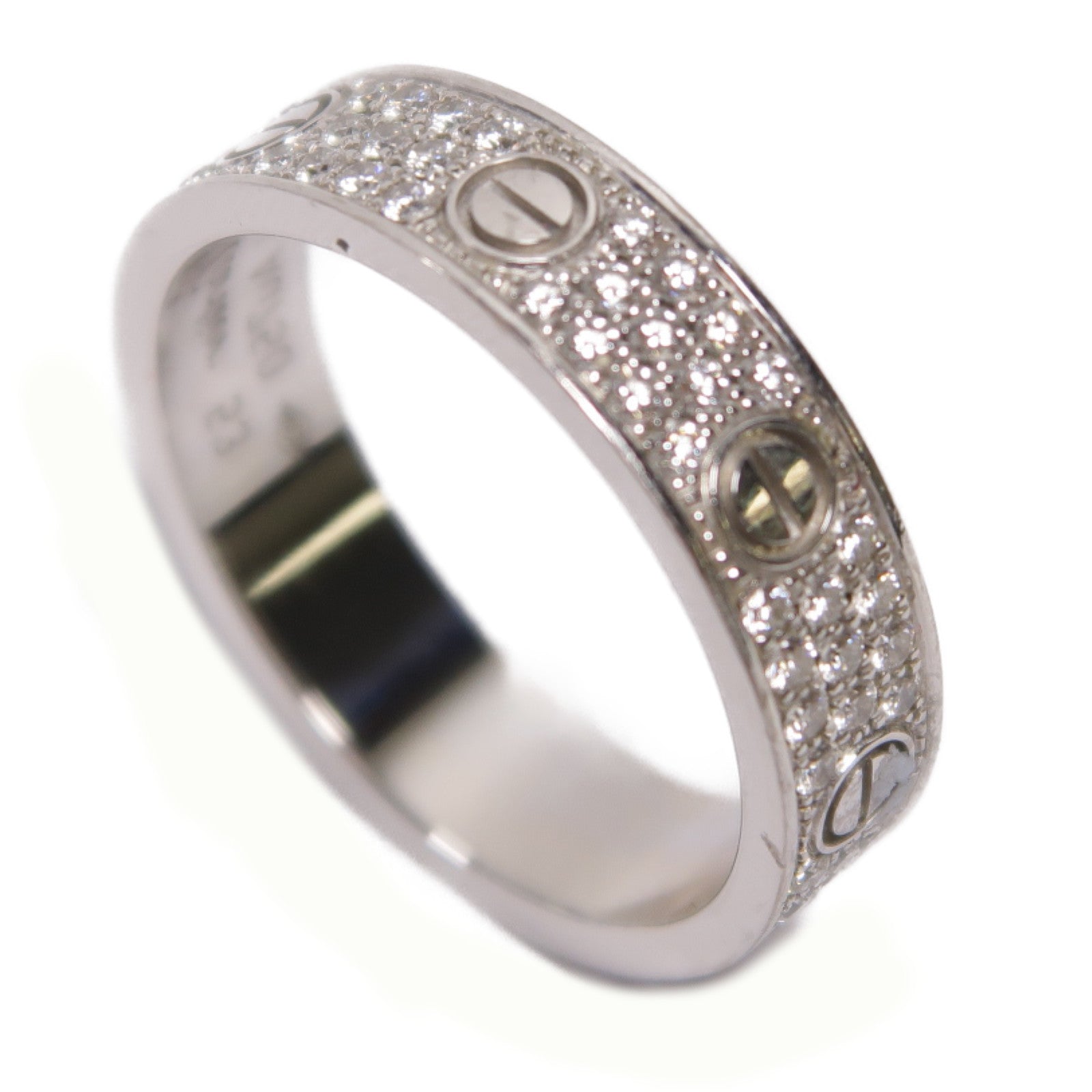 CARTIER 18K白金Love Ring戒指Cartier#52/US#6.25
