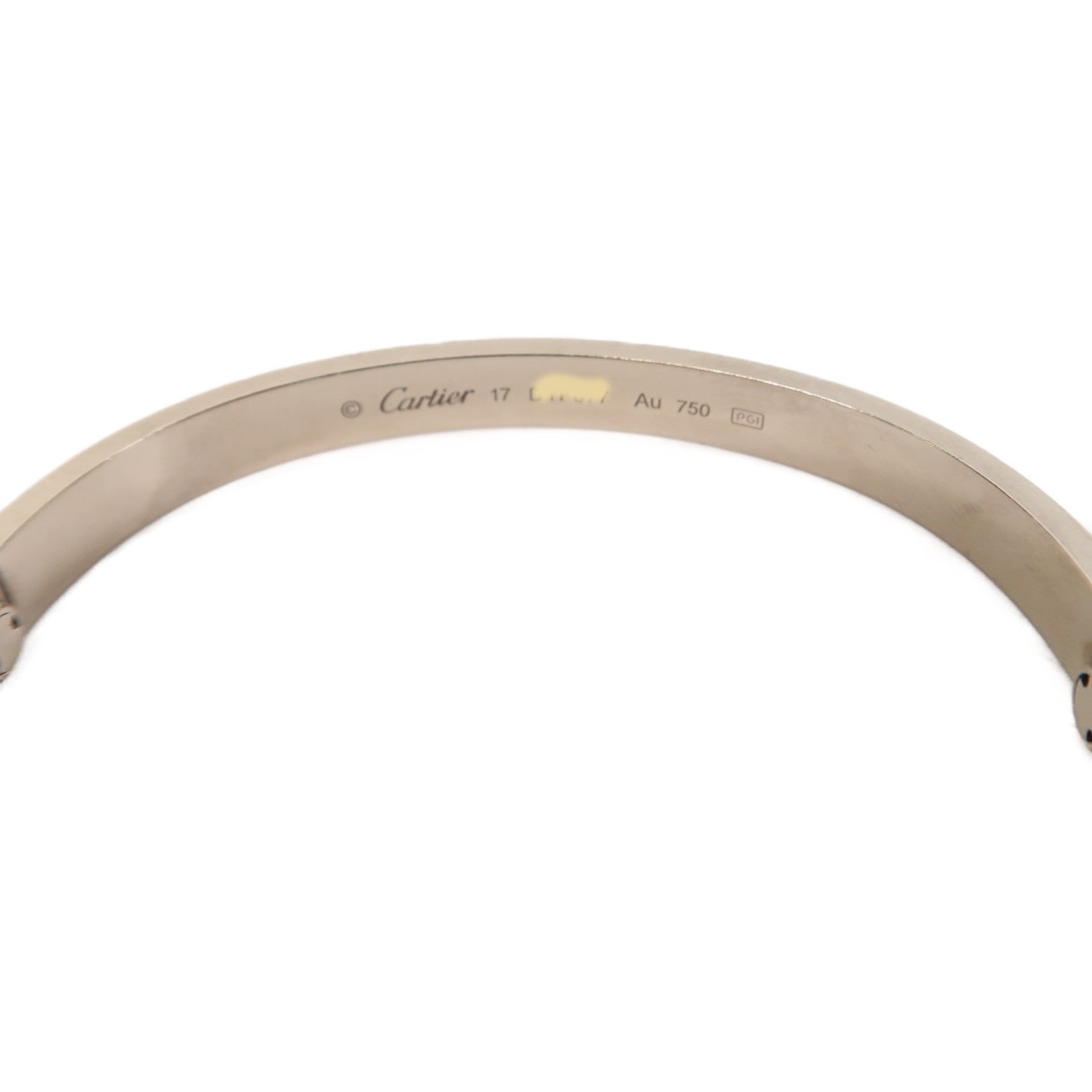 CARTIER 18K白金Love Bracelet手鐲