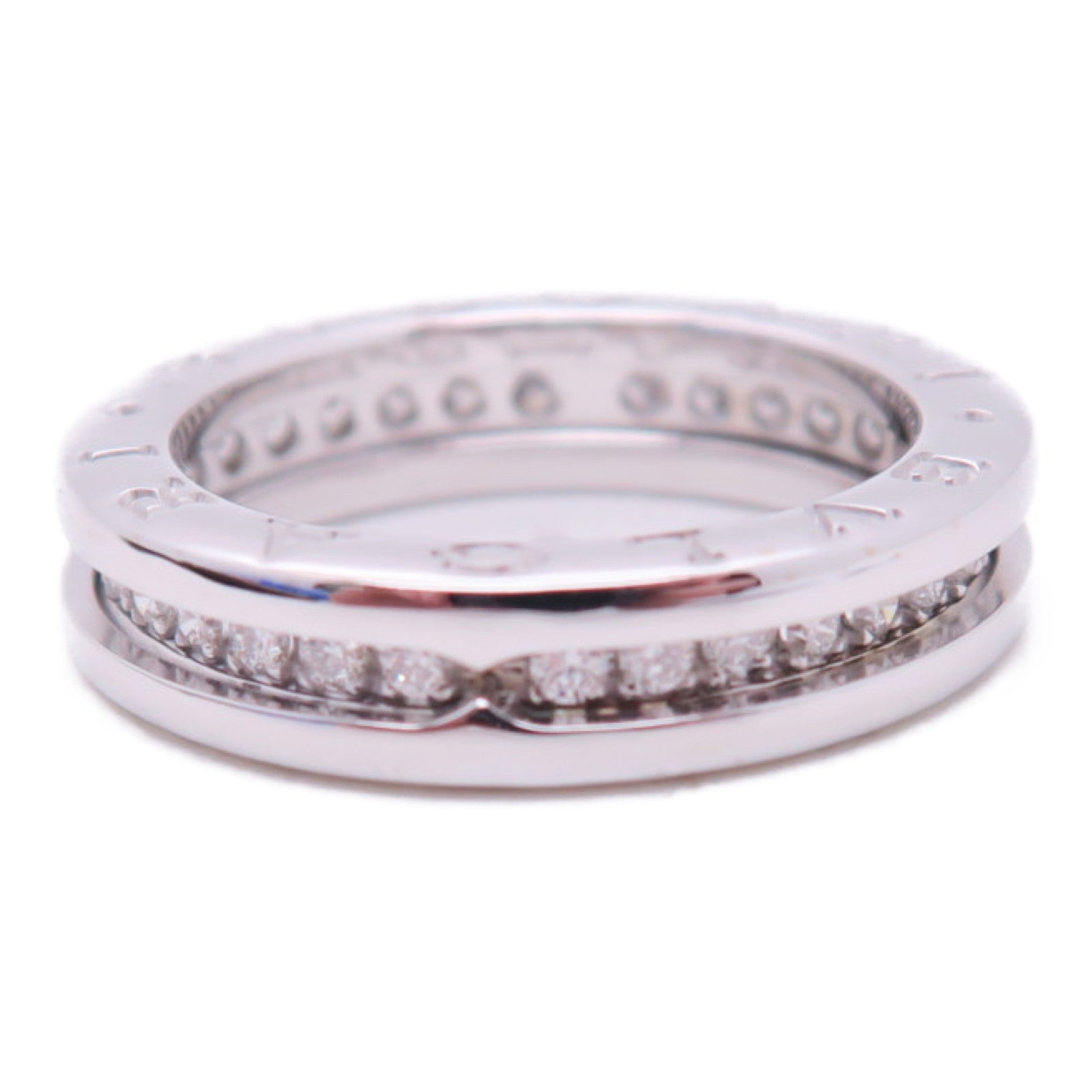 BVLGARI 【激減優惠】18K白金B-Zero1 Diamond Band Ring戒指Bvlgari#52/US#5.75