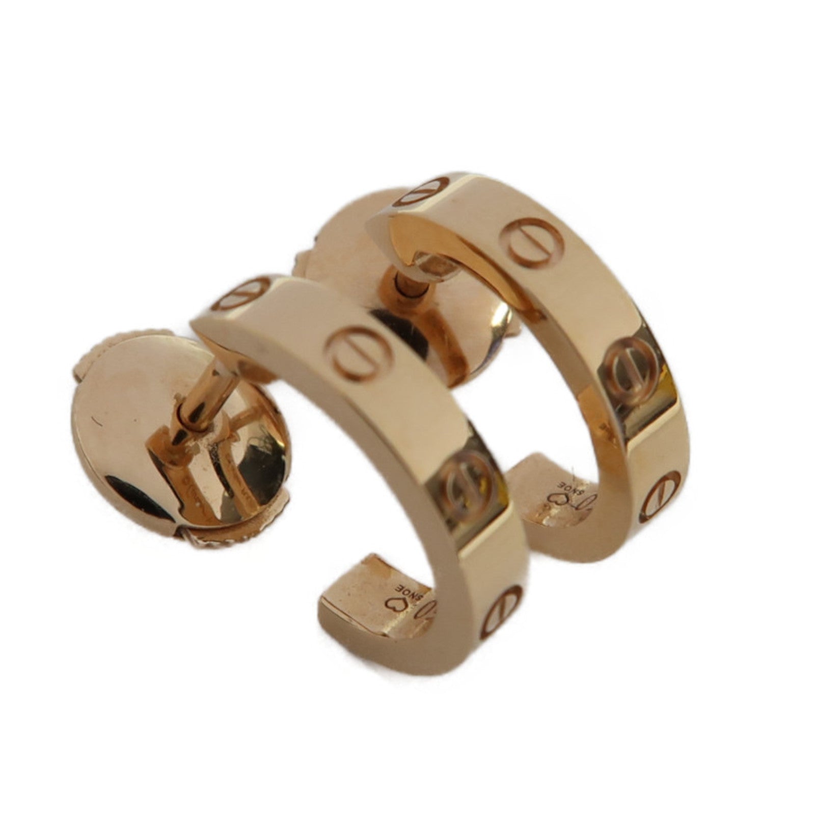 CARTIER 18K玫瑰金Love  Earrings耳環