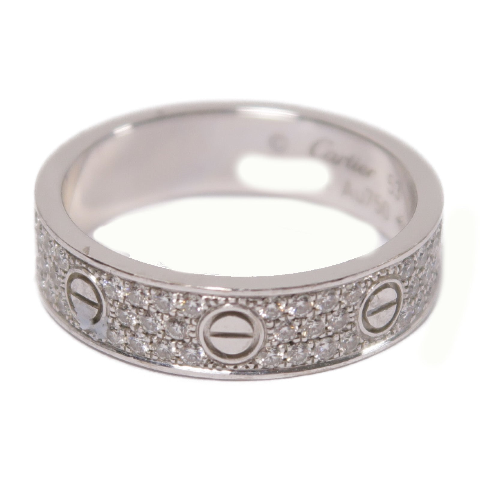 CARTIER 18K白金Love Ring戒指Cartier#52/US#6.25