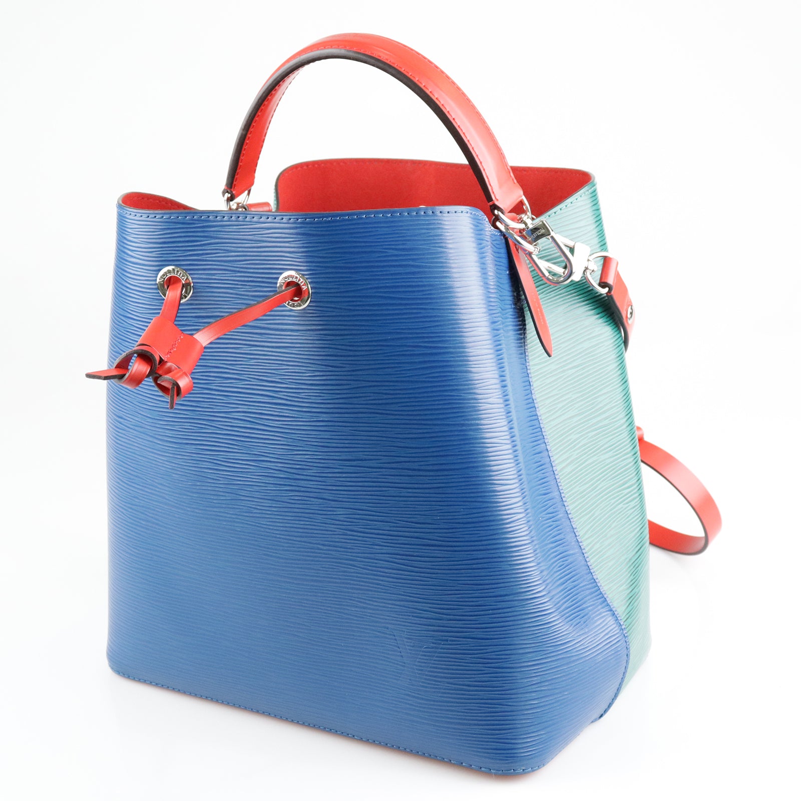 LOUIS VUITTON 【激減優惠】Epi Neo Noe MM銀扣手挽肩背兩用袋藍色/紅色/綠色