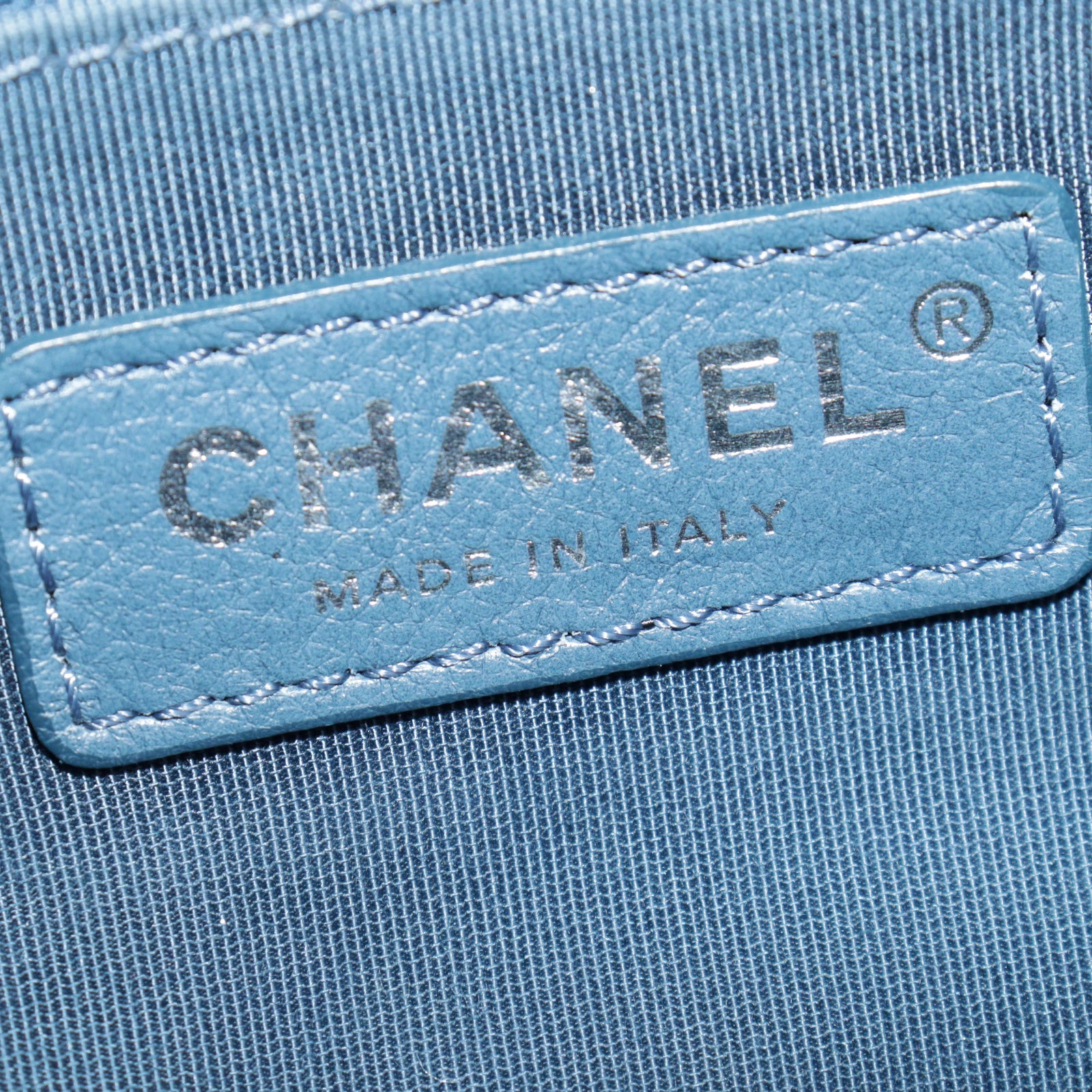 CHANEL Diamond Aged Calf Leather Gabrielle Shoulder Bag Blue