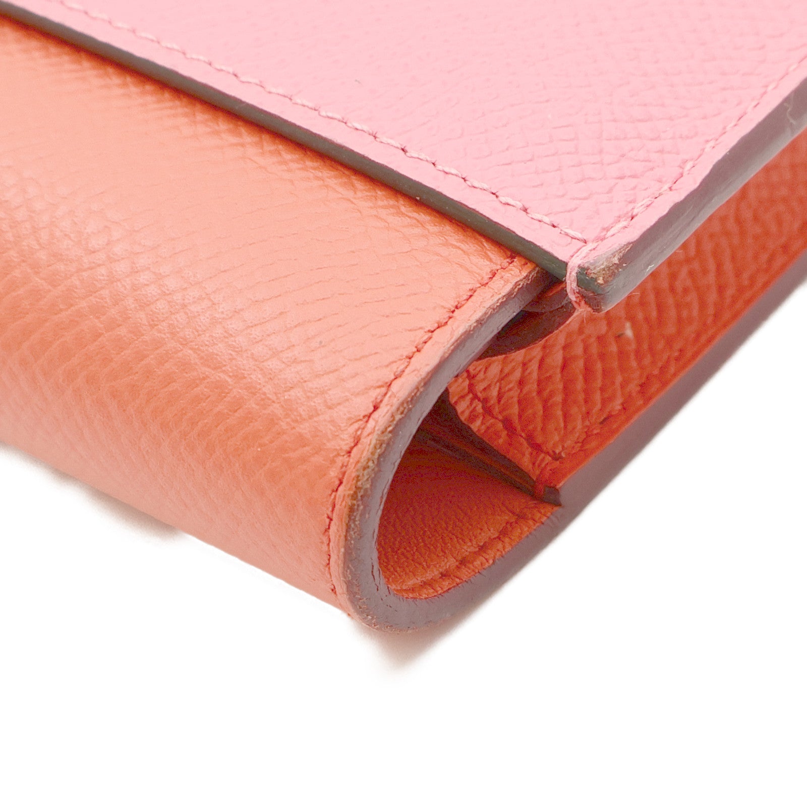 HERMES Epsom皮革Passant銀扣長錢包