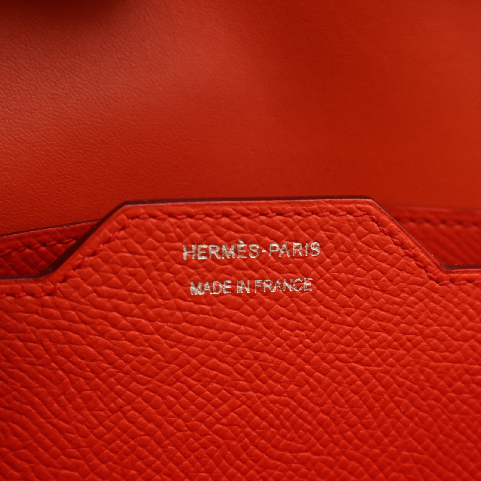 HERMES Epsom皮革Passant銀扣長錢包