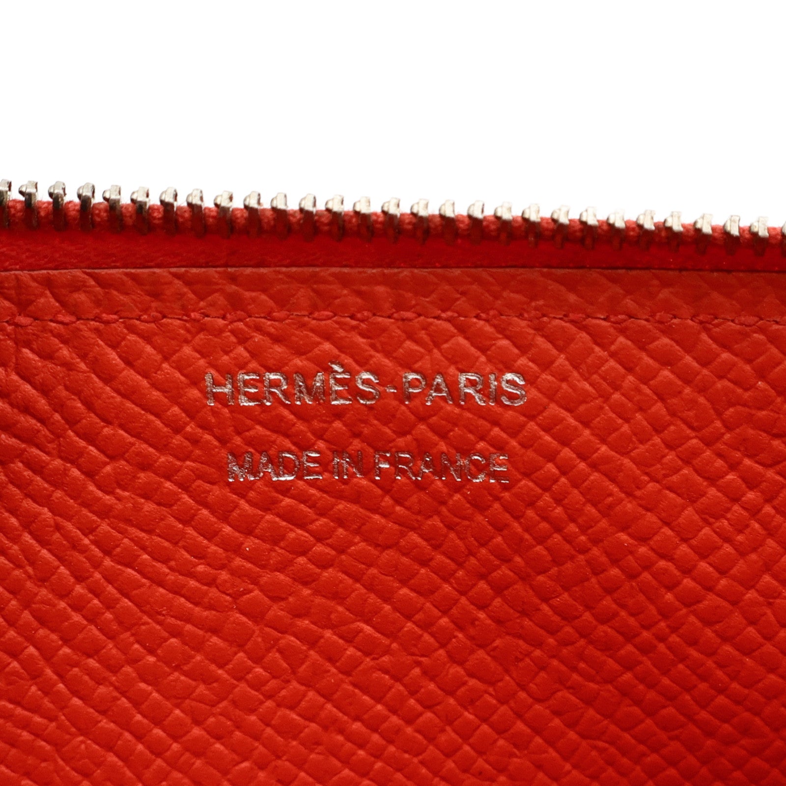 HERMES Epsom皮革Passant銀扣長錢包