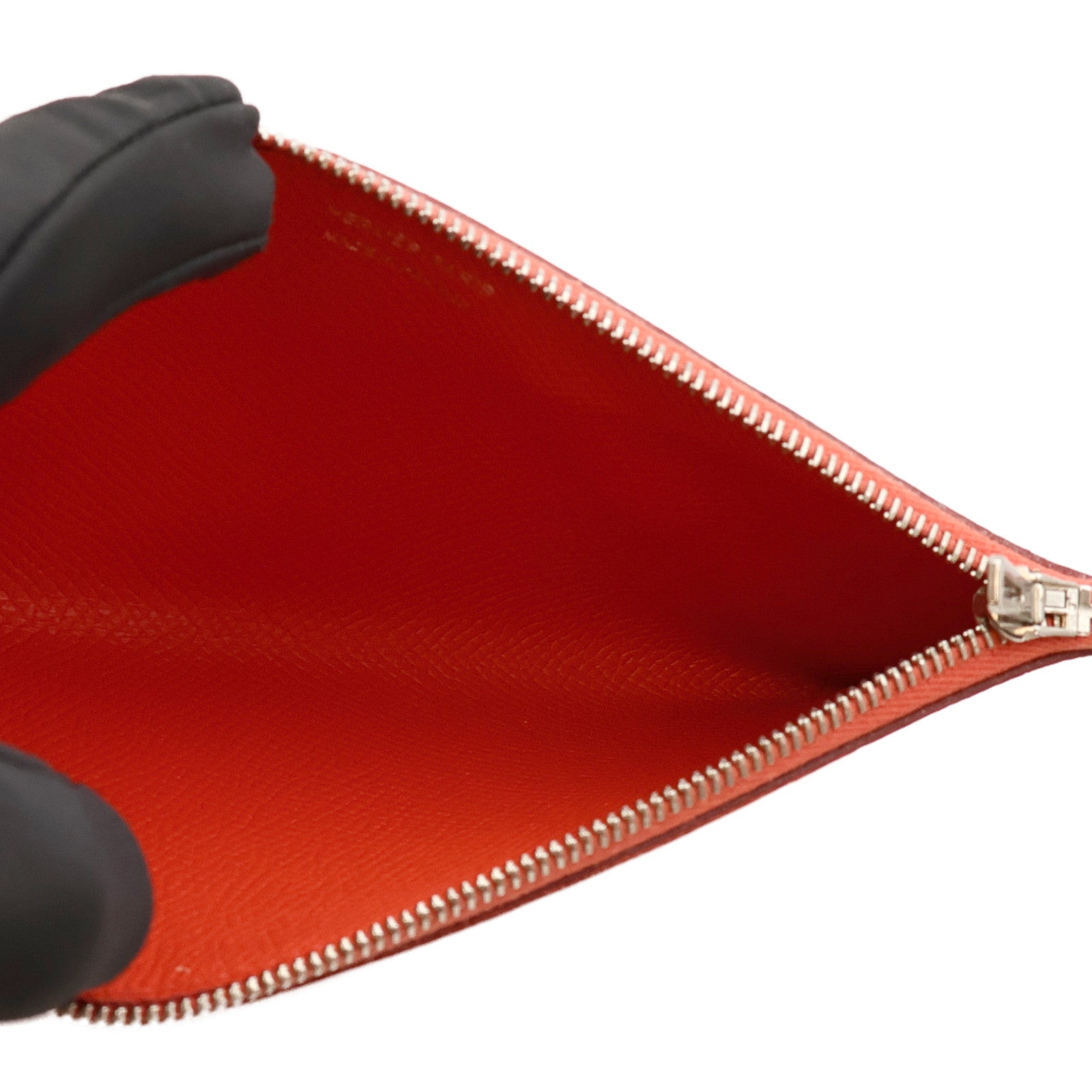 HERMES Epsom皮革Passant銀扣長錢包