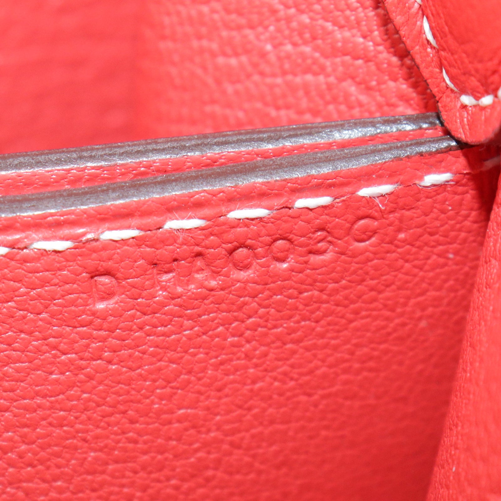 HERMES Evercolor Leather Roulis 23 Gold Buckle Shoulder Bag Red