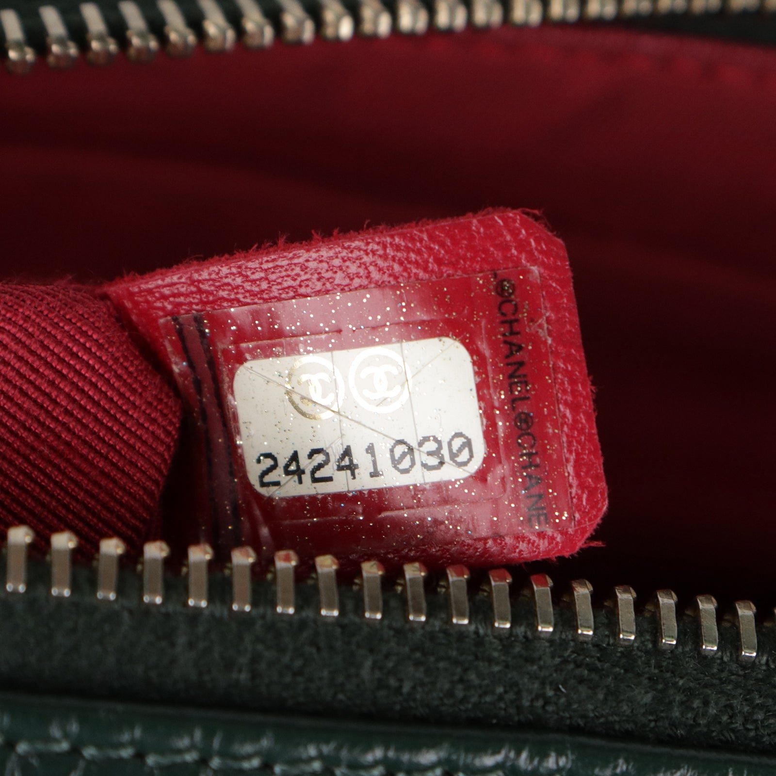 CHANEL Aged Calf Leather Gabrielle Shoulder Bag Green