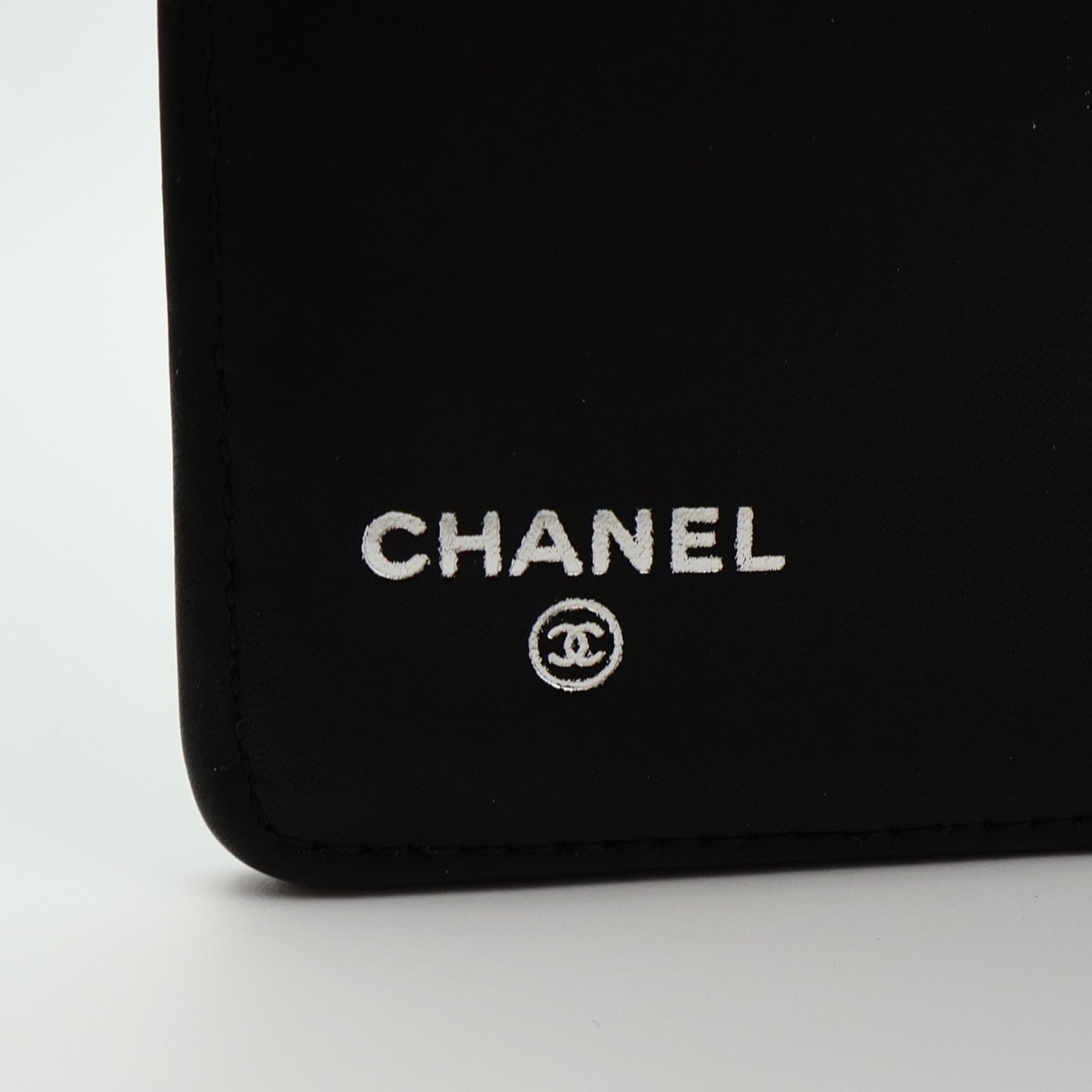CHANEL 羊皮皮革Long Wallet銀扣長錢包