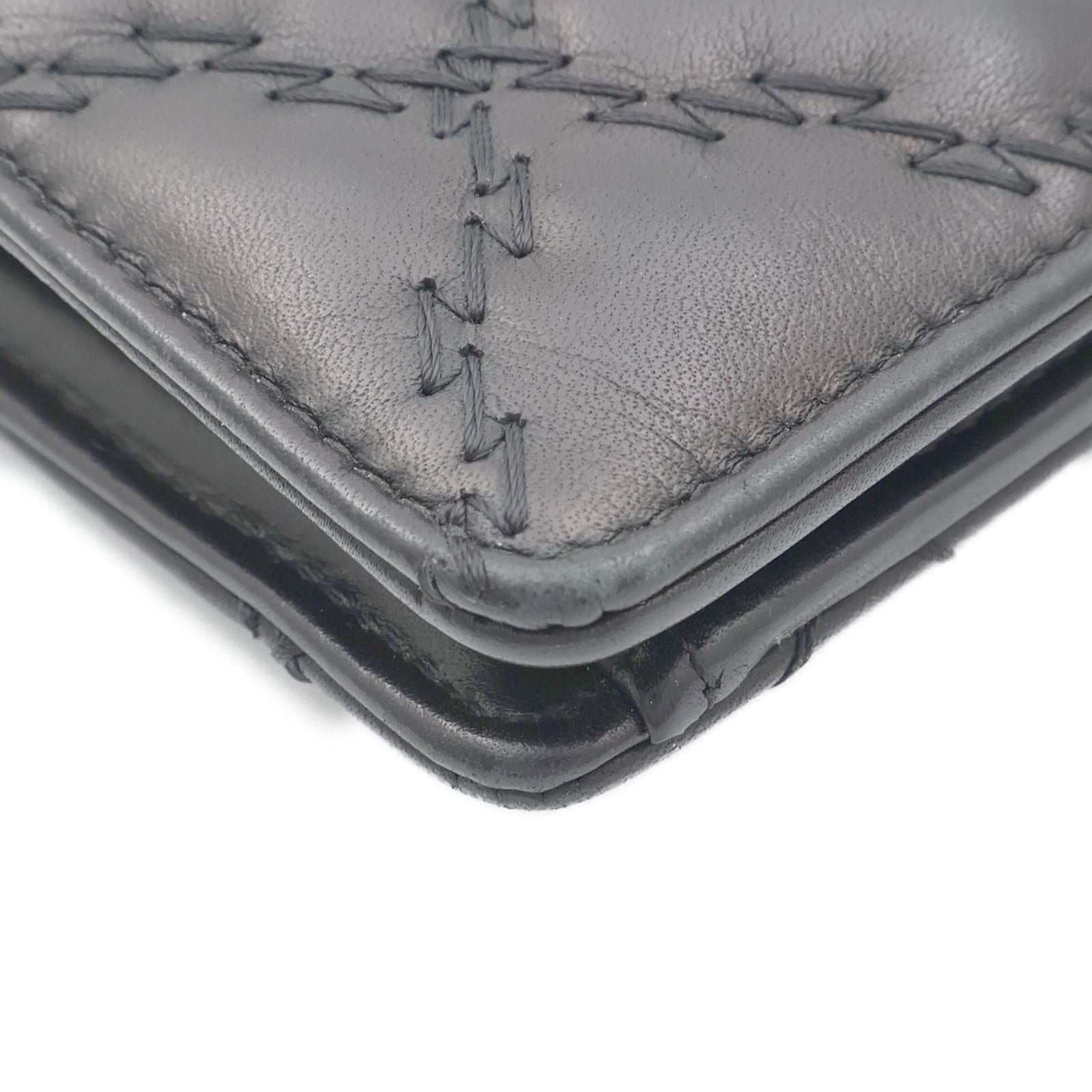 CHANEL 羊皮皮革Long Wallet銀扣長錢包