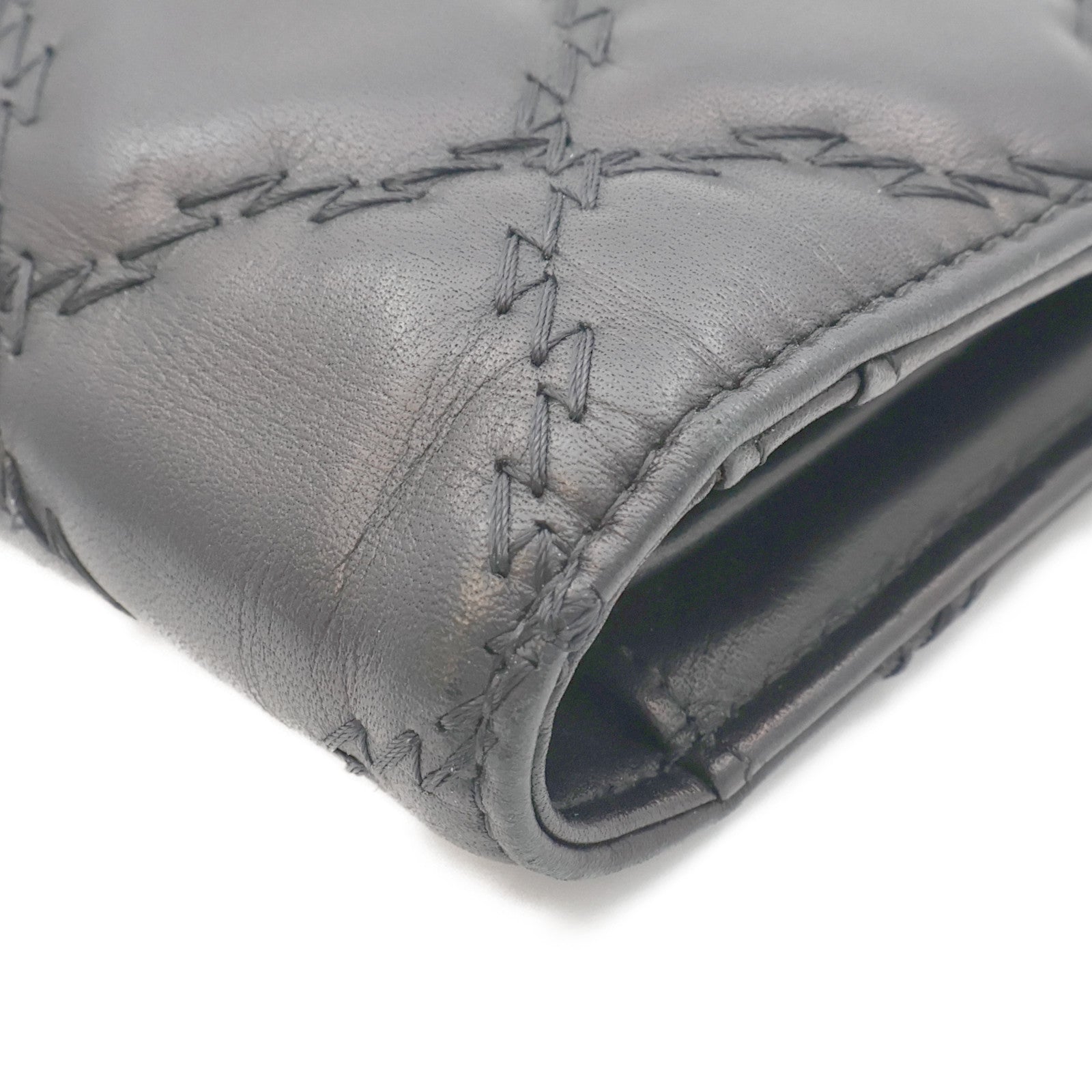 CHANEL 羊皮皮革Long Wallet銀扣長錢包