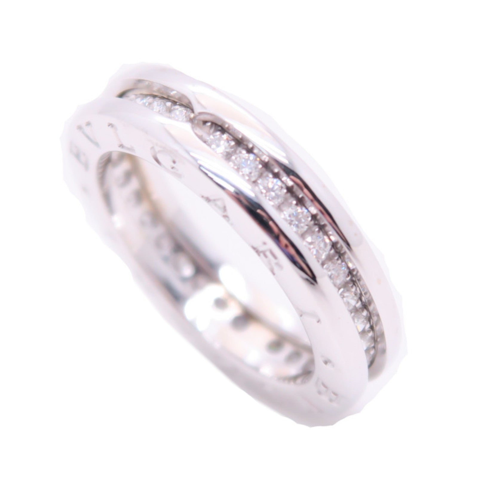 BVLGARI 【激減優惠】18K白金B-Zero1 Diamond Band Ring戒指Bvlgari#52/US#5.75