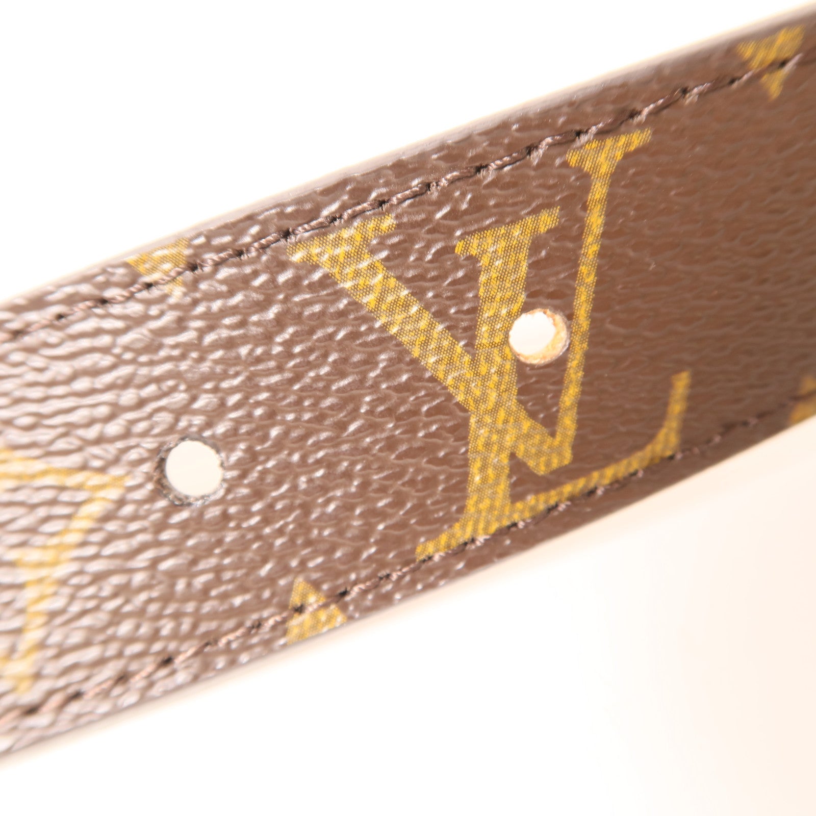 LOUIS VUITTON Monogram Belt金扣皮帶