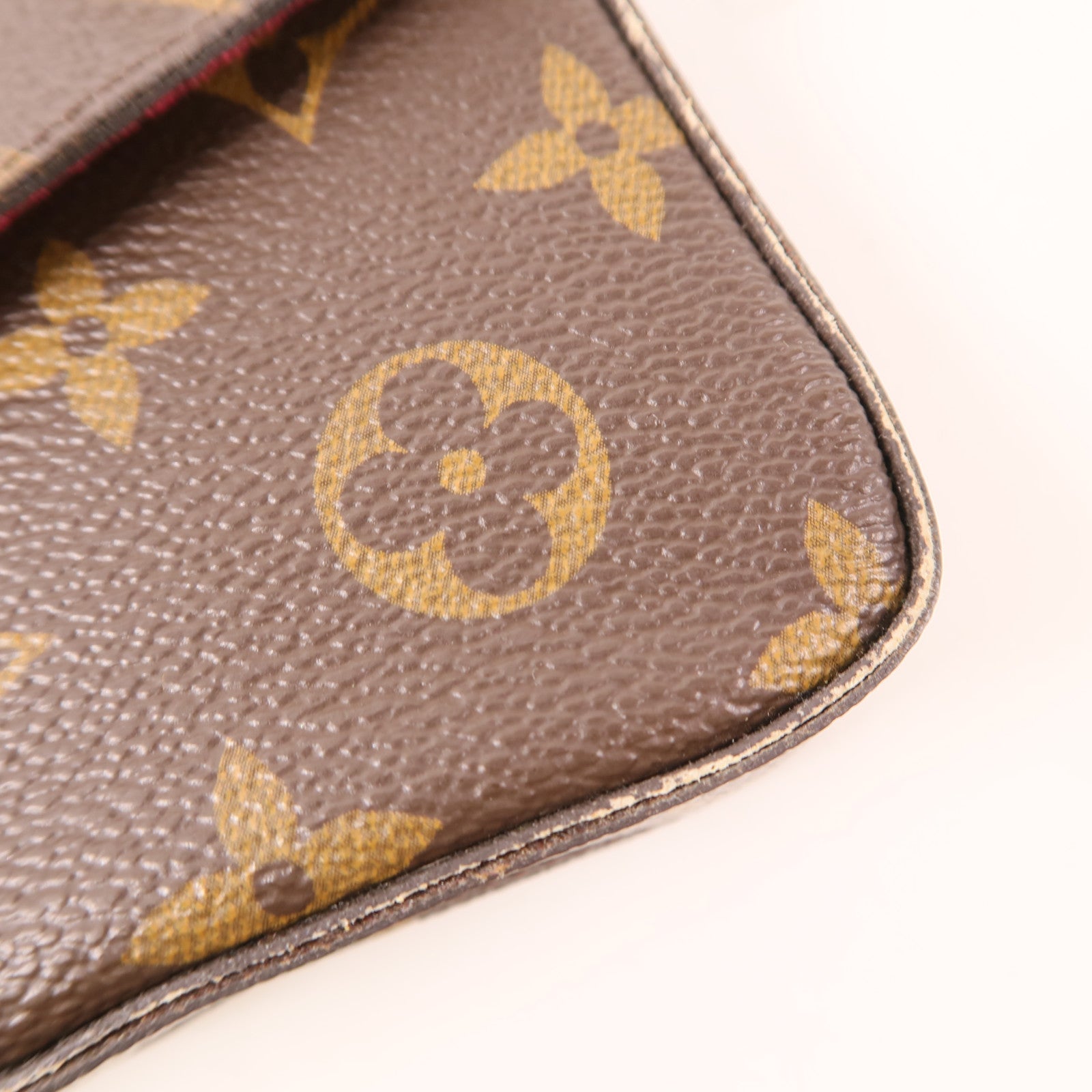 LOUIS VUITTON LV GHW Pochette Felicie Chain Shoulder Bag M61276 Monogram Brown