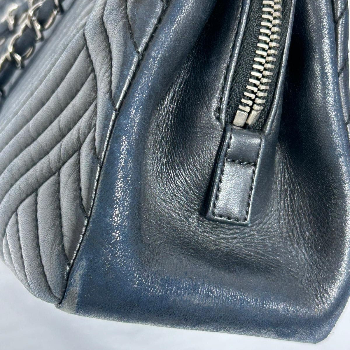 CHANEL CC SHW Chain Shoulder Bag Calfskin Leather