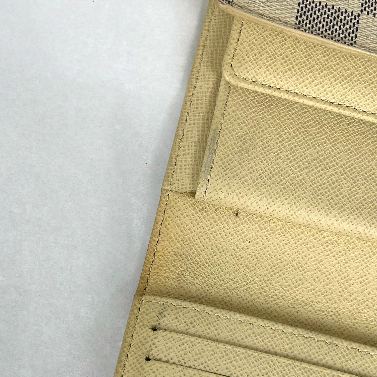 LOUIS VUITTON Damier Azur Portefeuille International金扣長錢包
