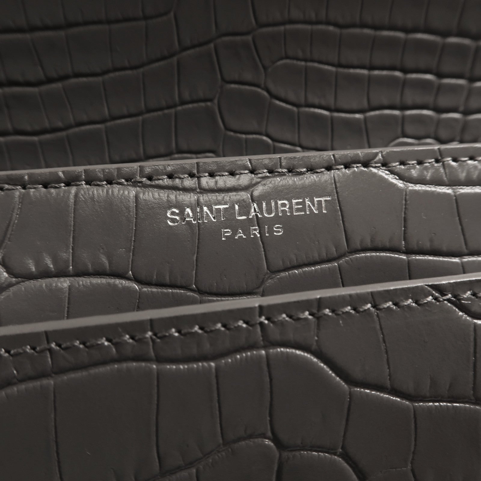 SAINT LAURENT 牛皮皮革Chain Shoulder銀扣鏈帶肩背袋