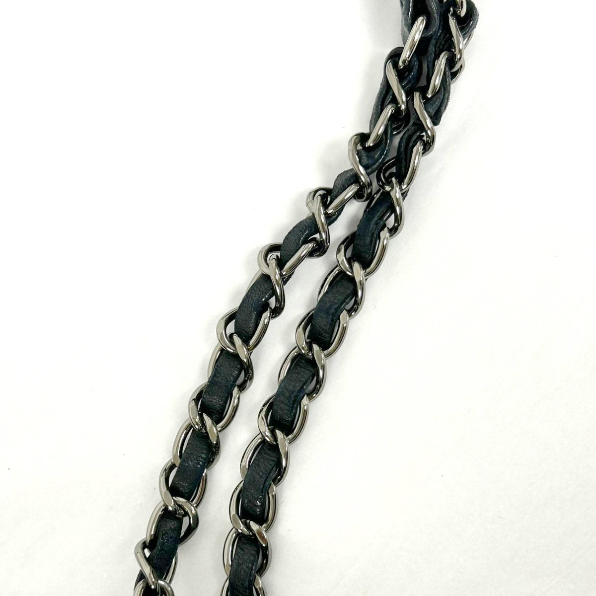 CHANEL CC SHW Chain Shoulder Bag Calfskin Leather