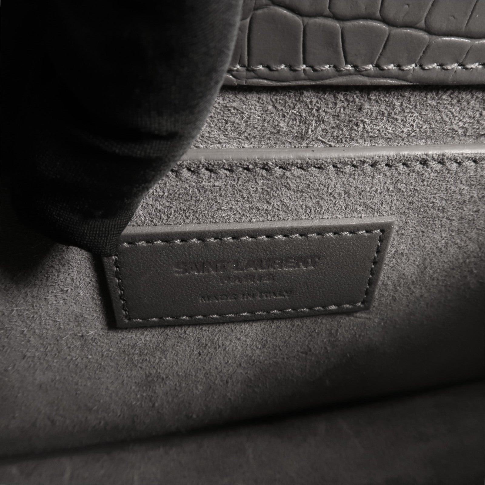 SAINT LAURENT 牛皮皮革Chain Shoulder銀扣鏈帶肩背袋