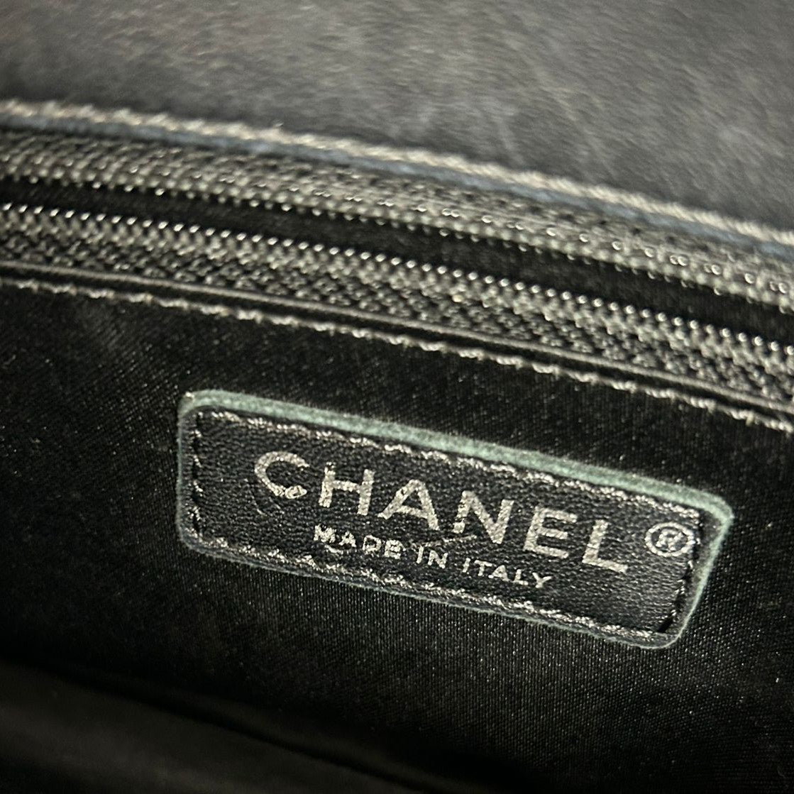 CHANEL CC SHW Chain Shoulder Bag Calfskin Leather