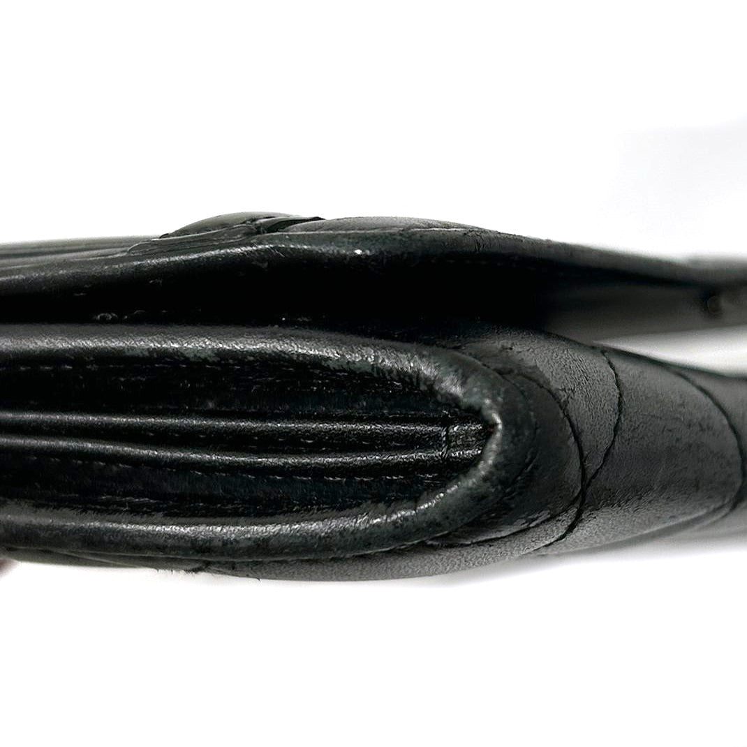 CHANEL 【激減優惠】牛皮皮革Cambon Long Wallet銀扣長錢包