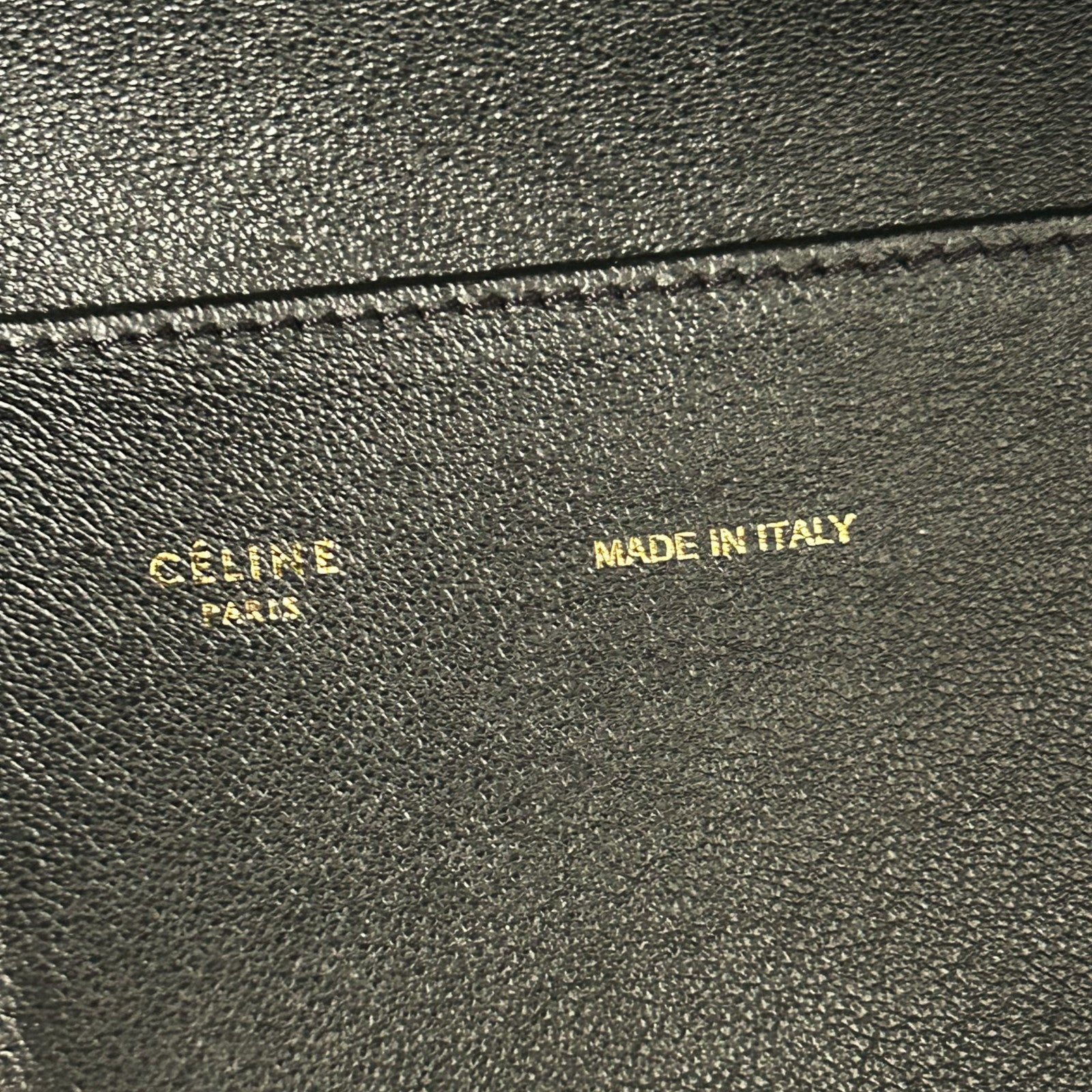 CELINE 【激減優惠】漆皮皮革Trapeze金扣手挽肩背兩用袋黑色