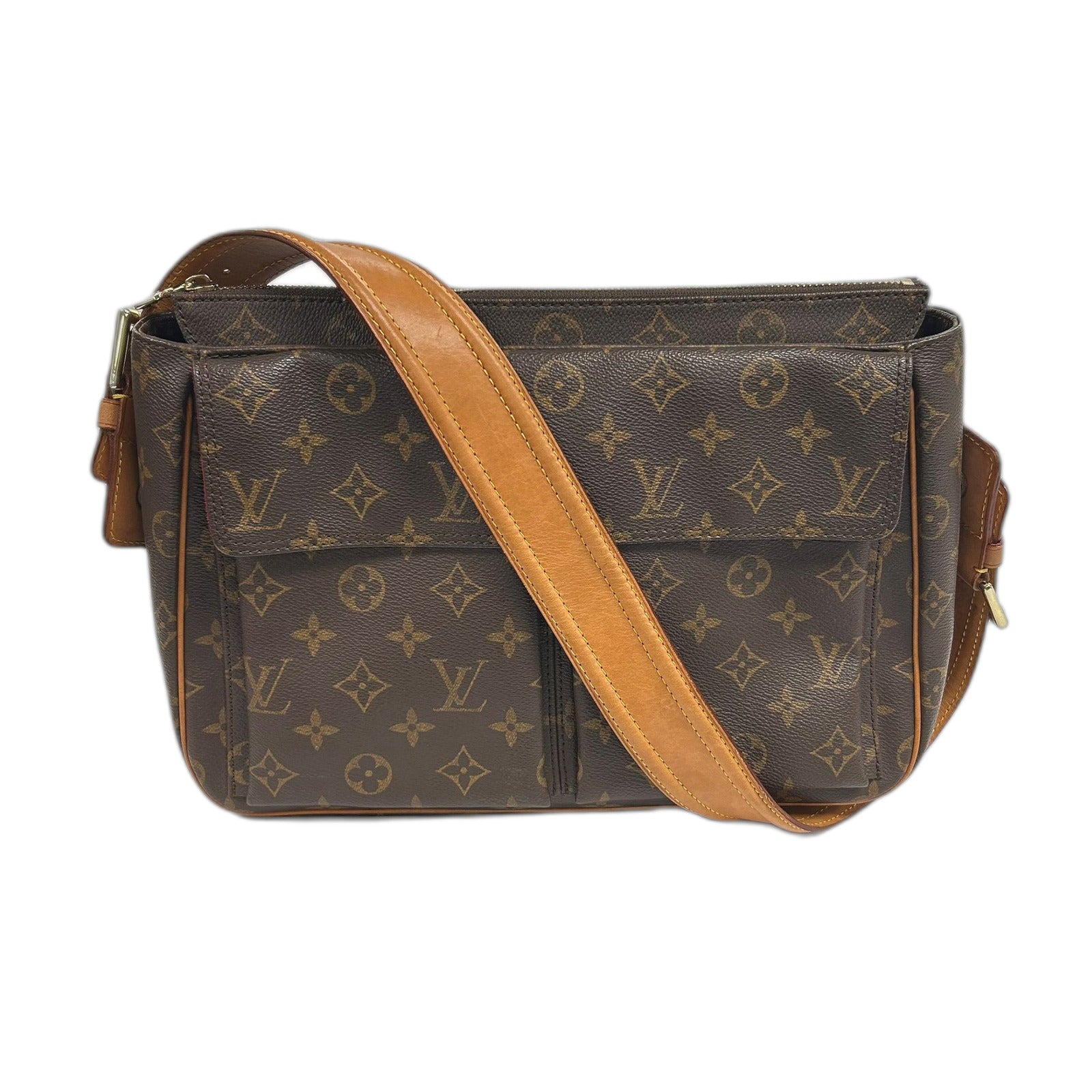 LOUIS VUITTON 【激減優惠】Monogram Viva Cite GM金扣肩背袋啡色