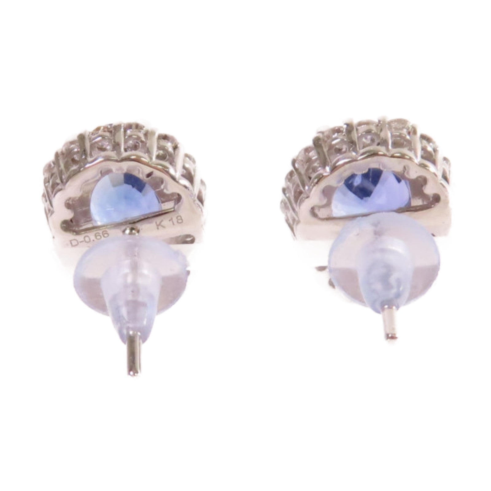 JEWELRY 【激減優惠】18K白金/3.42ct藍寶石/0.66ct鑽石Sapphire Earrings耳環