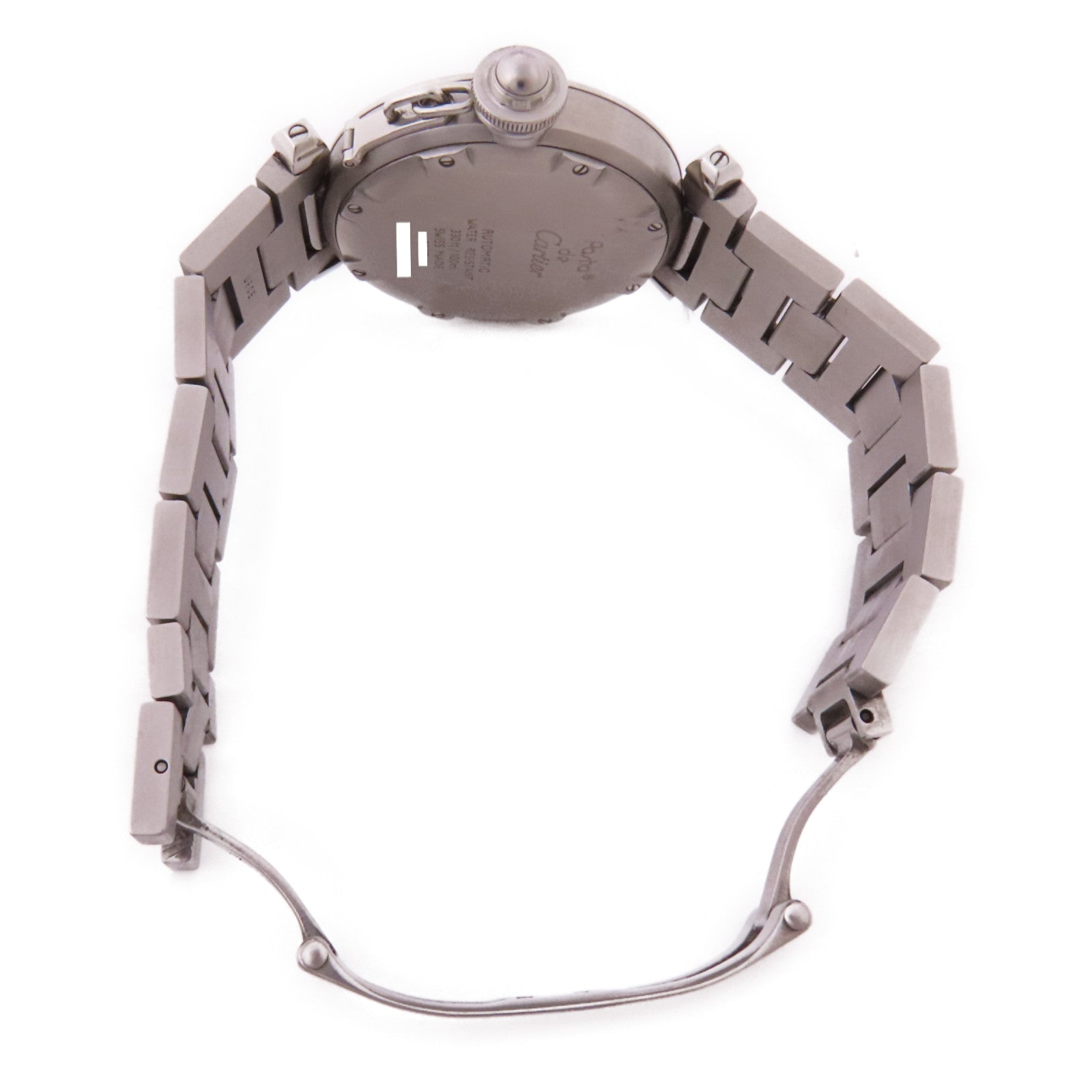 CARTIER Pasha C Meridian不鏽鋼手錶自動機芯銀色