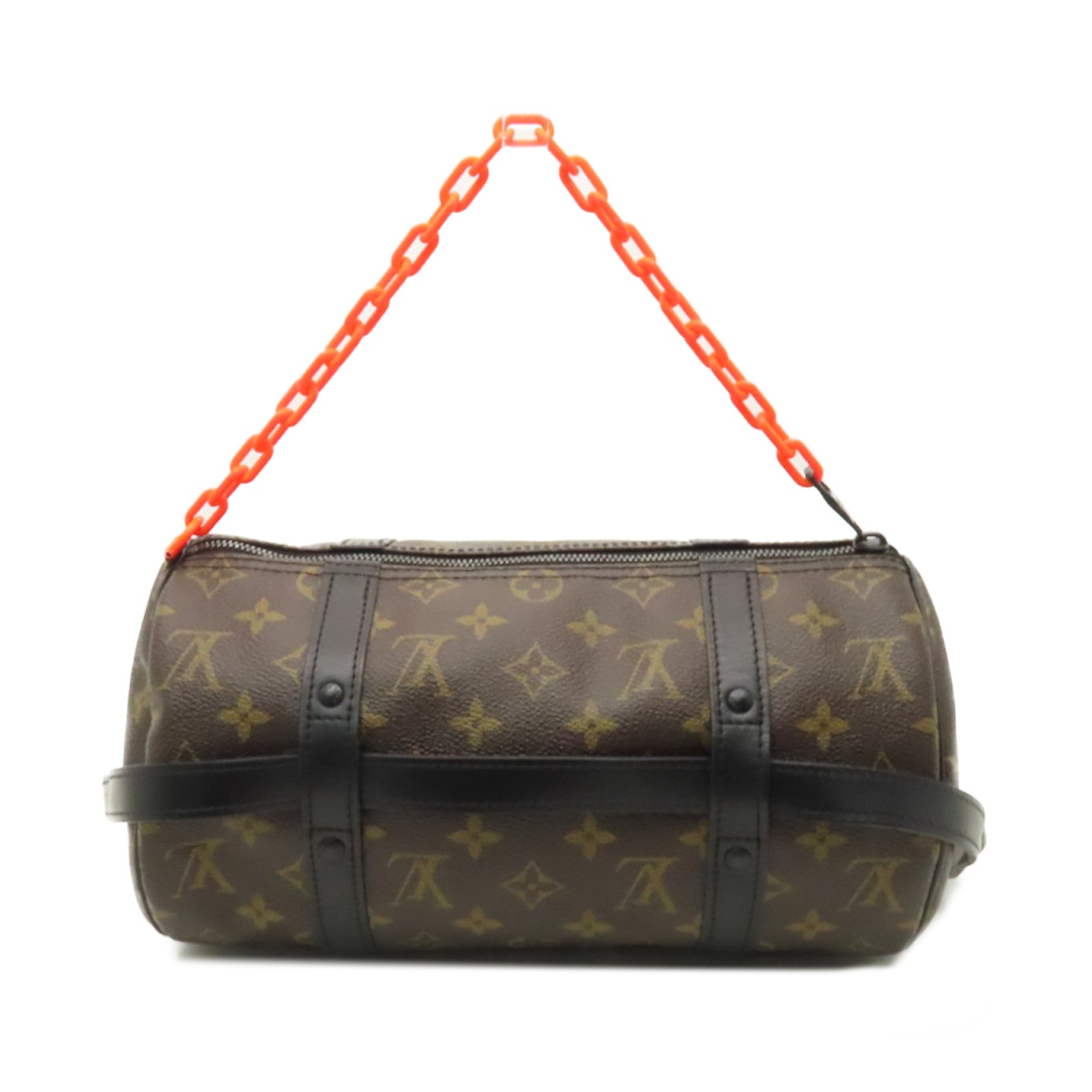 LOUIS VUITTON 【激減優惠】Monogram Macassar Messenger Mini Polochon手挽肩背兩用袋棕色/黒色