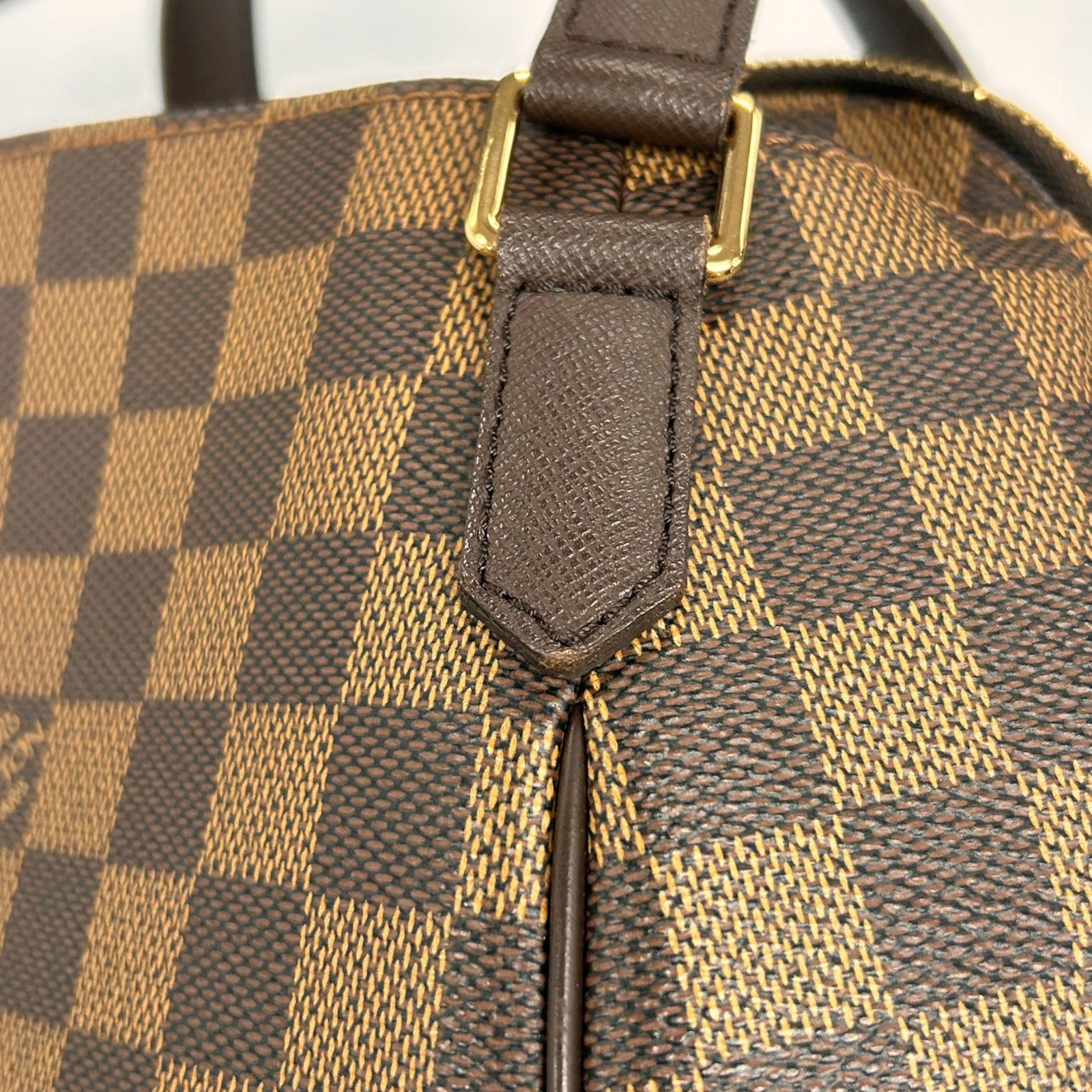 LOUIS VUITTON Damier Ebene Belem PM金扣手挽袋啡色