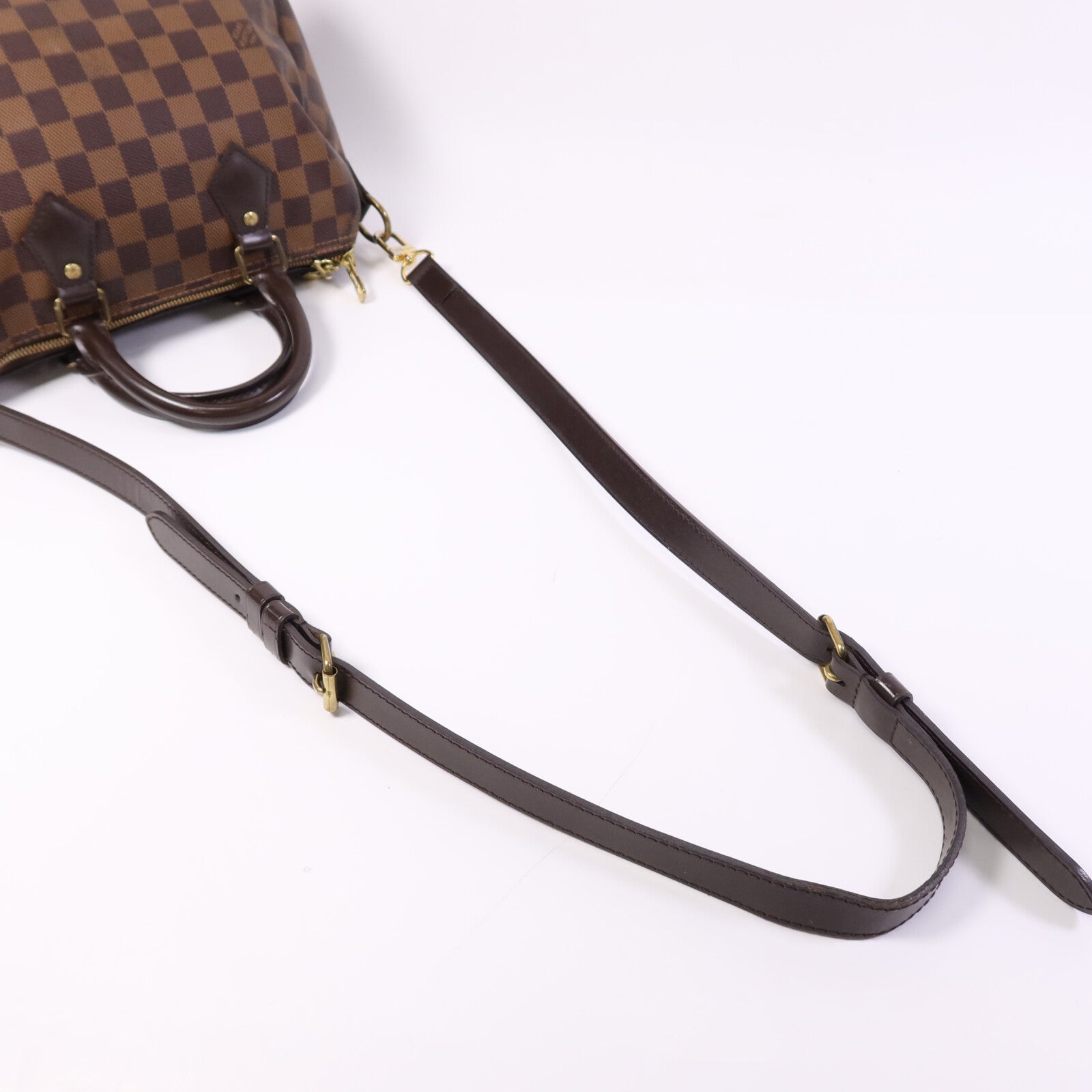 LOUIS VUITTON Damier Ebene Speedy Bandouliere 25手挽袋