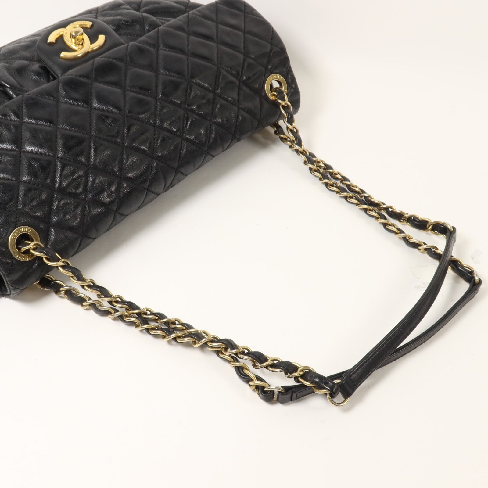 CHANEL 牛皮皮革Chain Shoulder鏈帶肩背袋