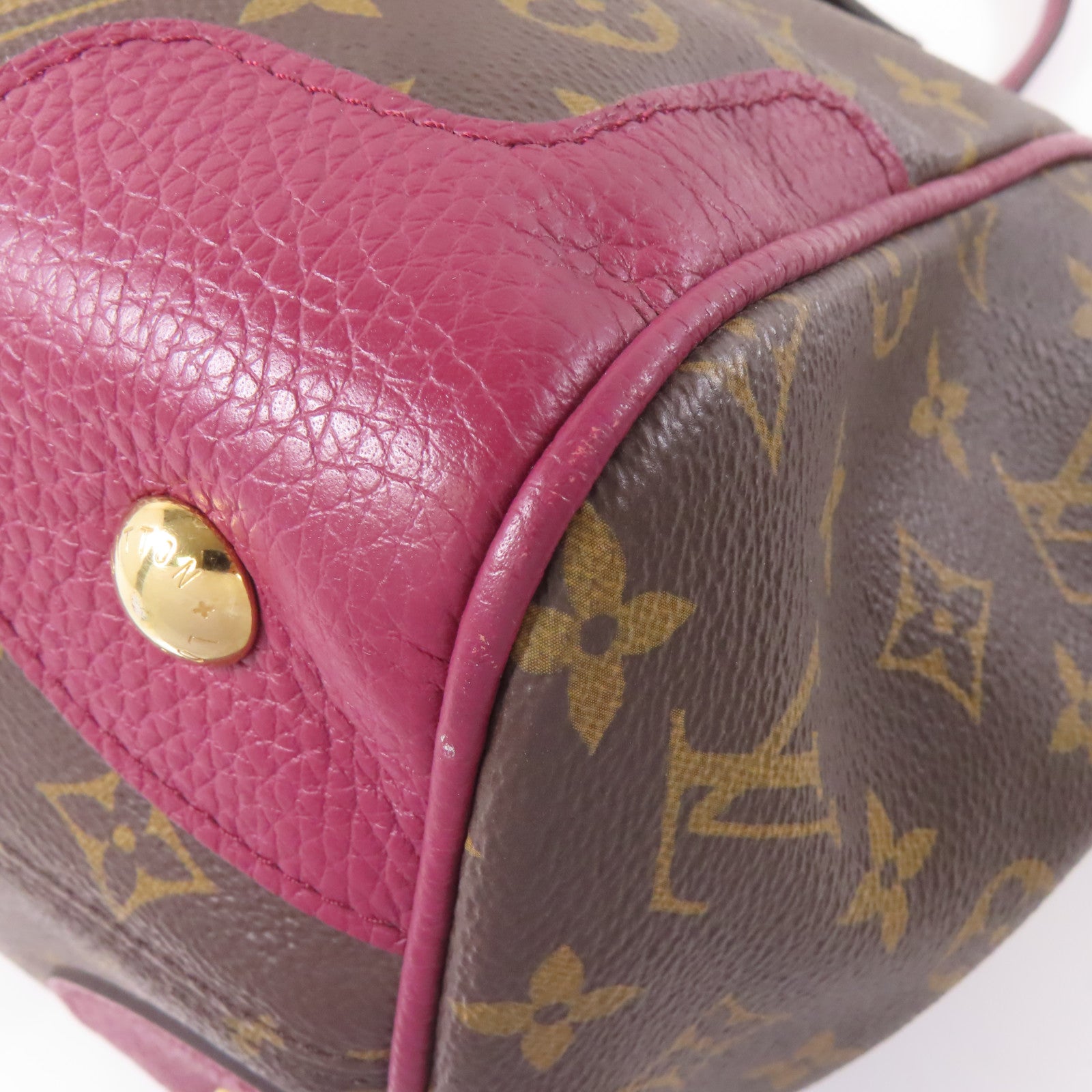 LOUIS VUITTON 【激減優惠】Monogram Estrela MM金扣肩背袋啡色/酒紅色