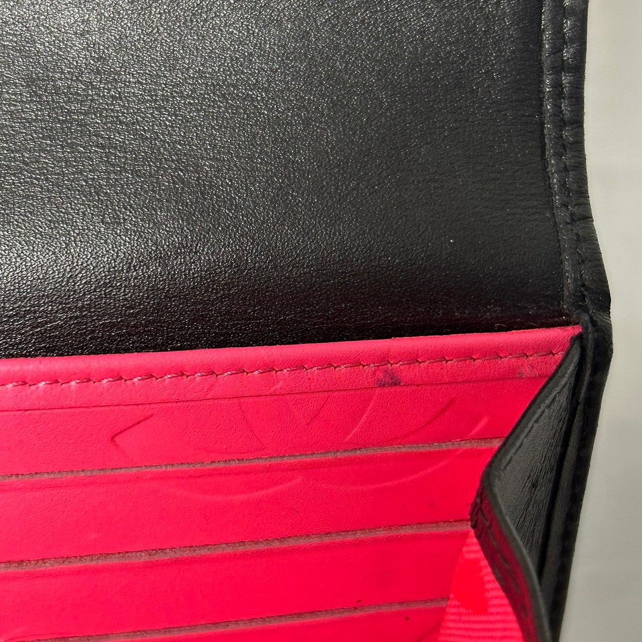 CHANEL 【激減優惠】牛皮皮革Cambon Long Wallet銀扣長錢包