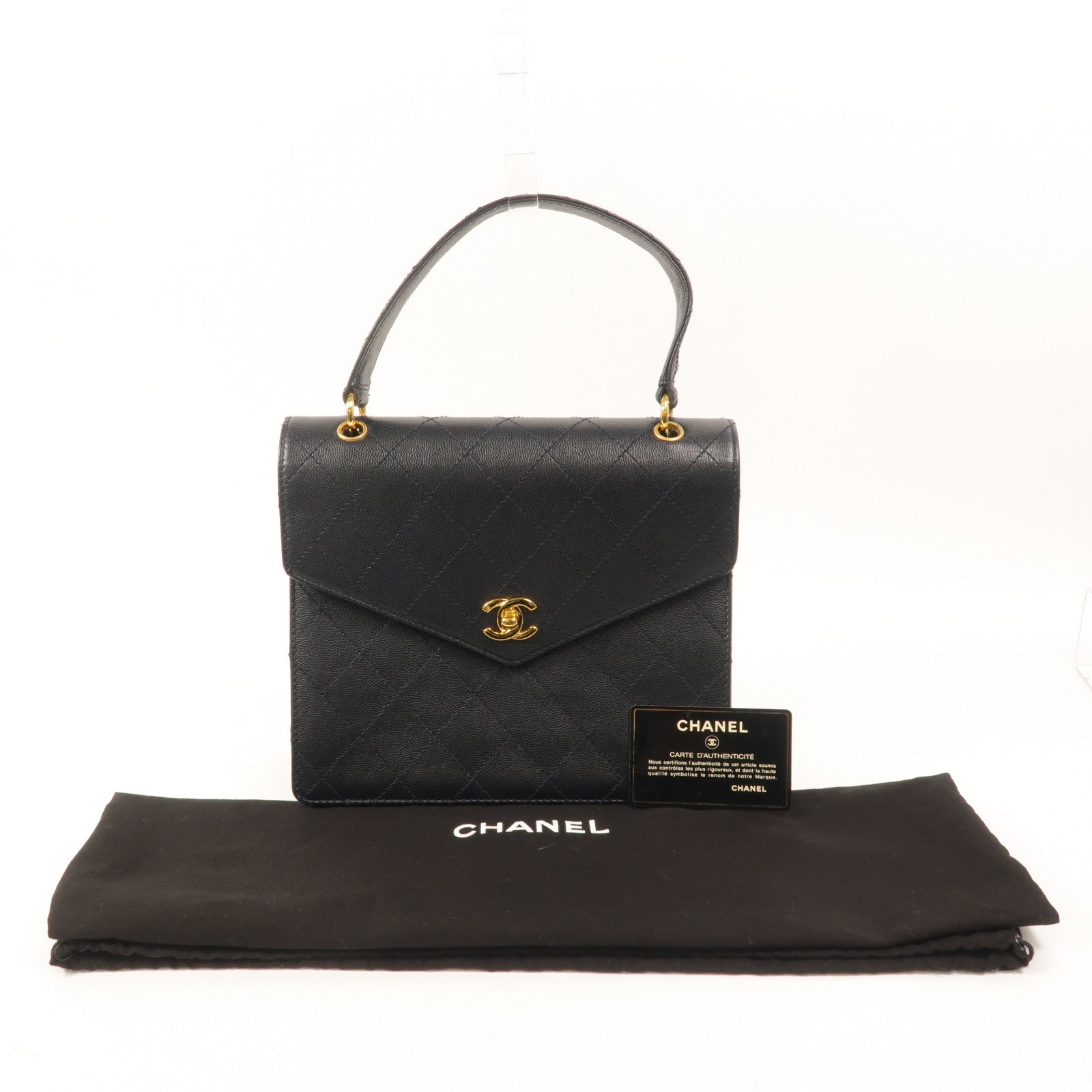 CHANEL 牛皮皮革Vintage Hand Bag手挽袋